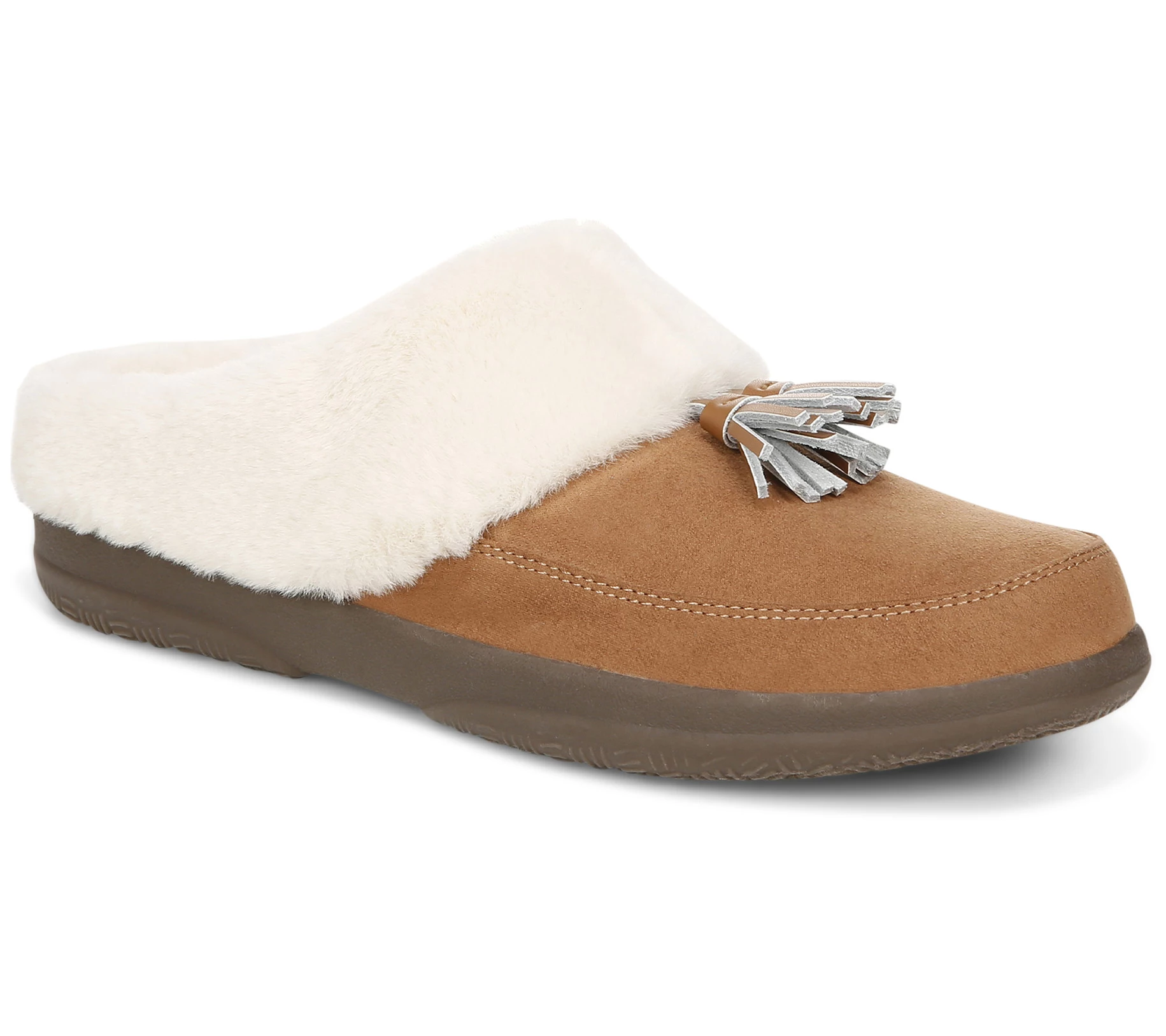 Vionic Microfiber Slippers With Tassel - Perrin