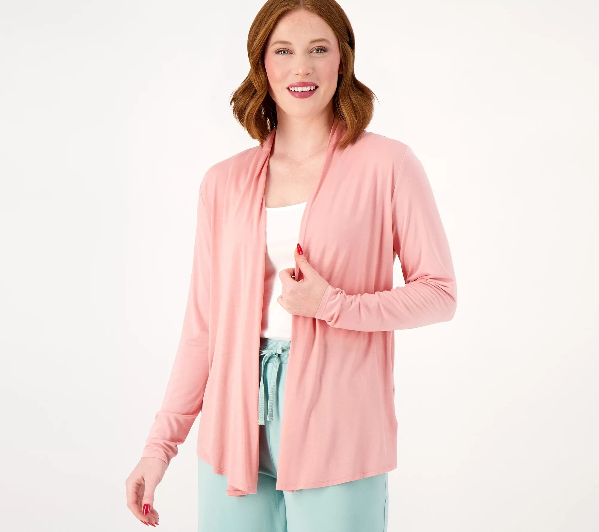 zuda Z-Refresh Aloe Infused Open Front Cardigan