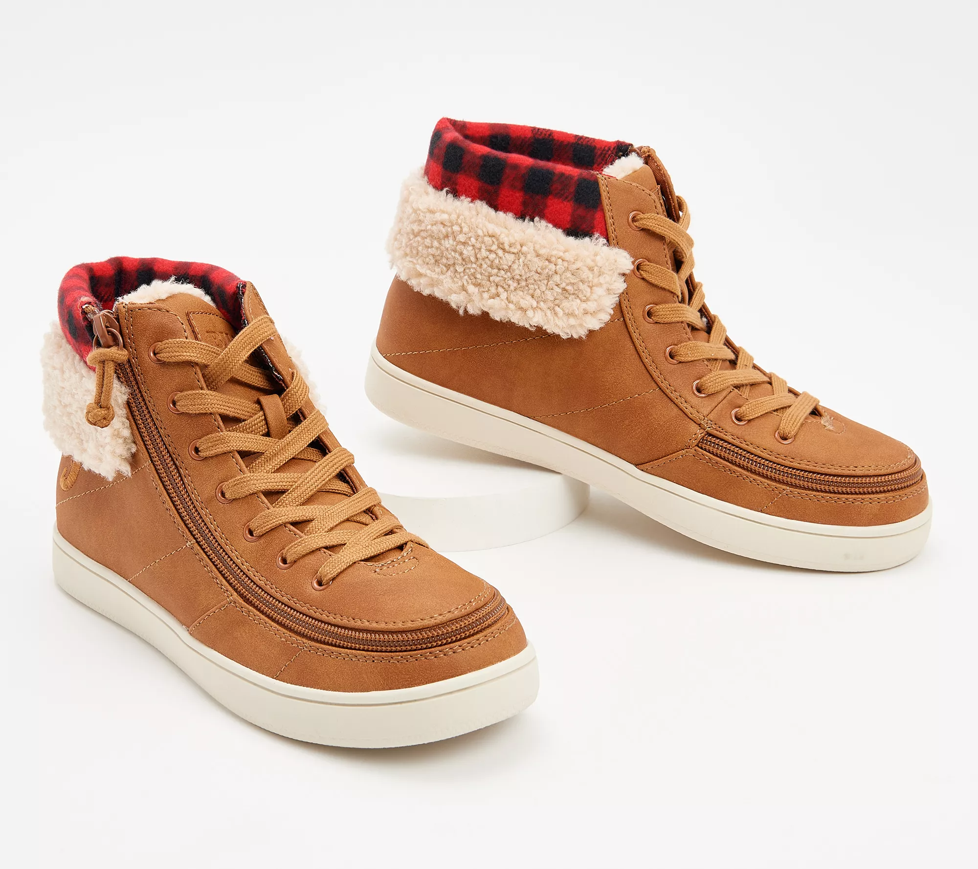 "As Is" BILLY Footwear Lace- Up Zip-On Sneakers - Cuff II