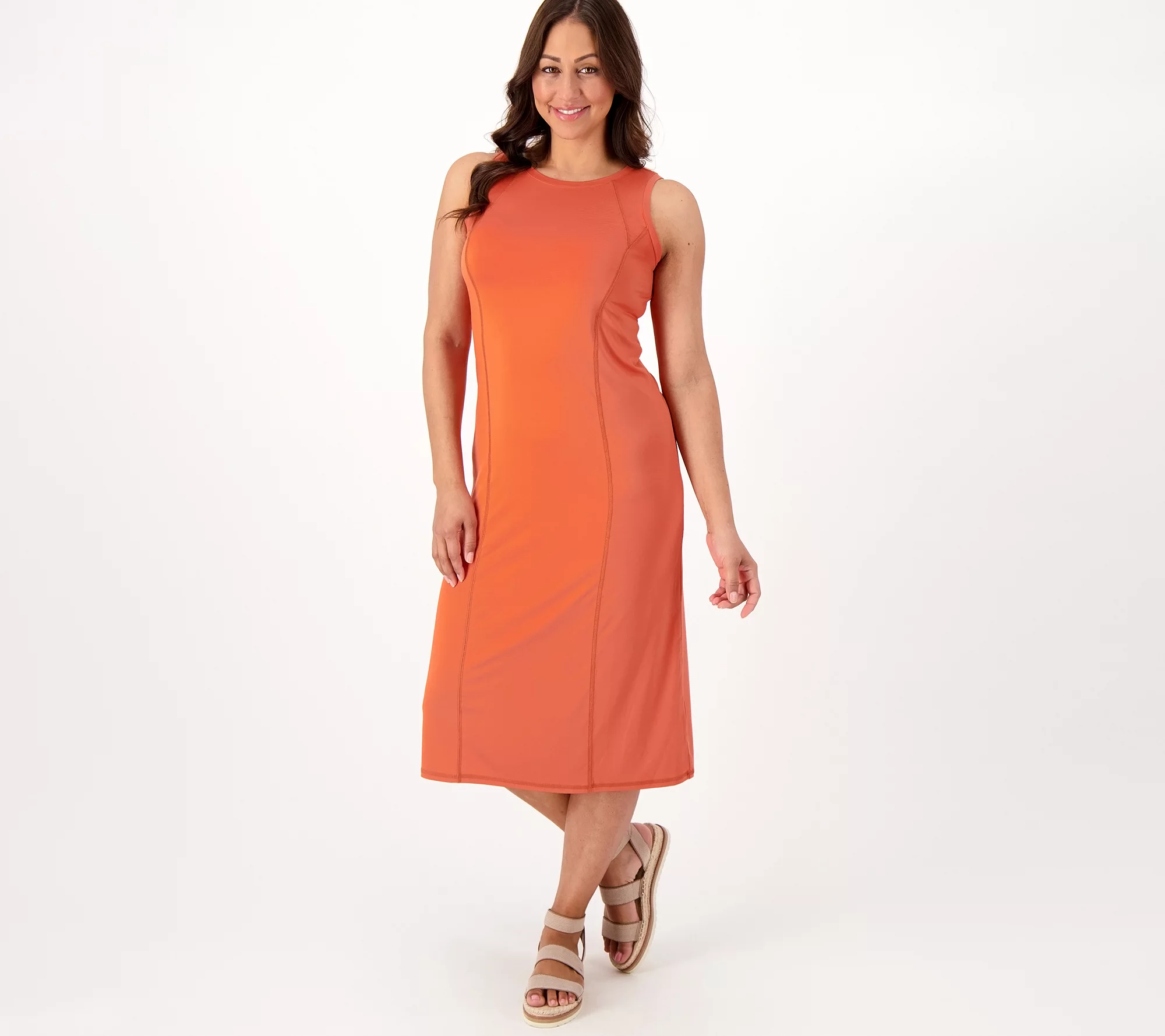 zuda Z-Cool Jersey Sleeveless Midi Dress