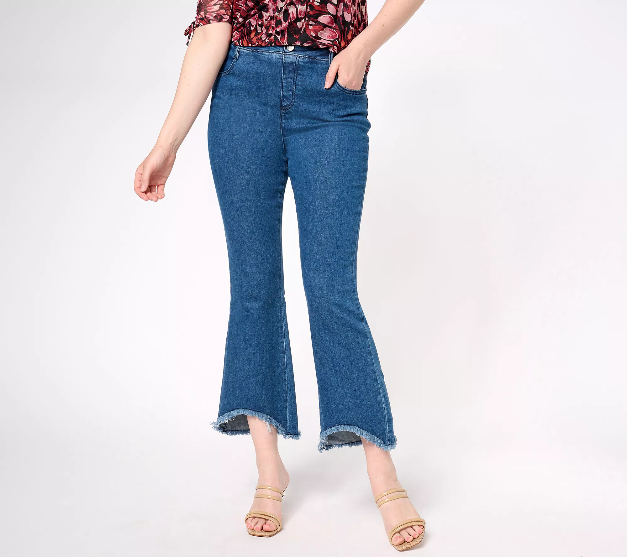 Women With Control Petite Wonder Denim Kick Flare Jeans