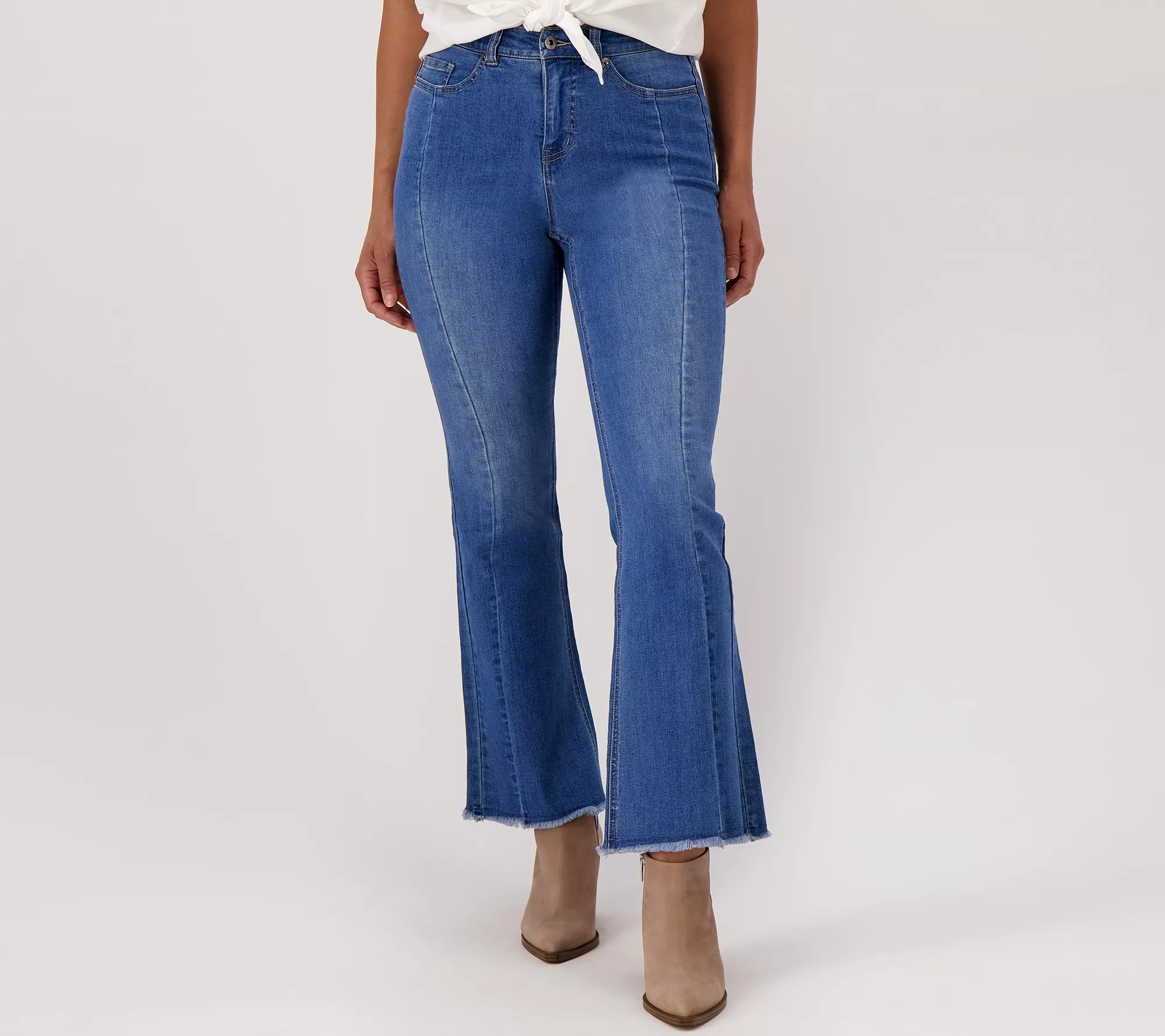 "As Is" All Worthy Hunter McGrady Regular Indigo Raw Hem Jeans