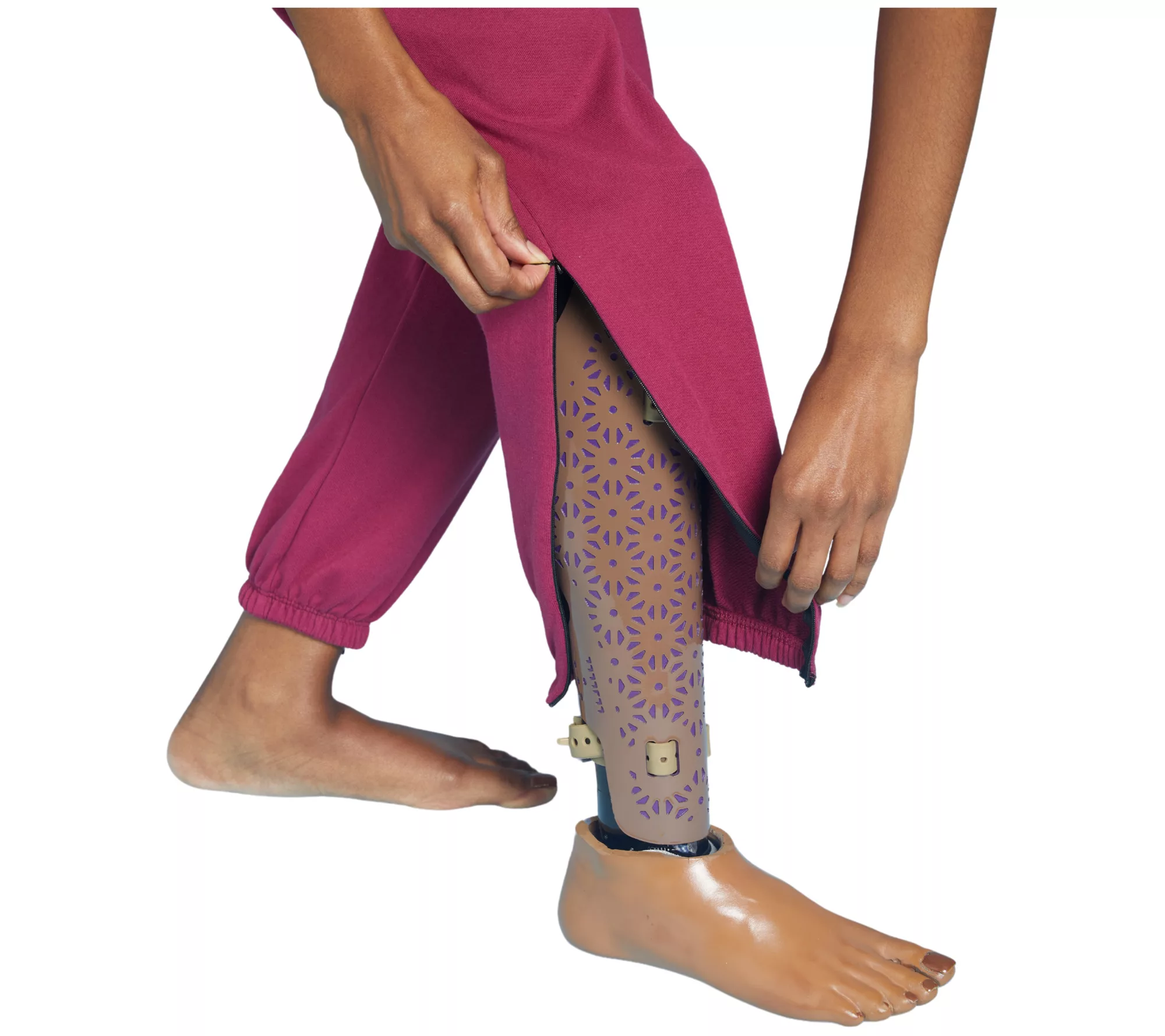 Slick Chicks Accessible Lounge Joggers- Plum