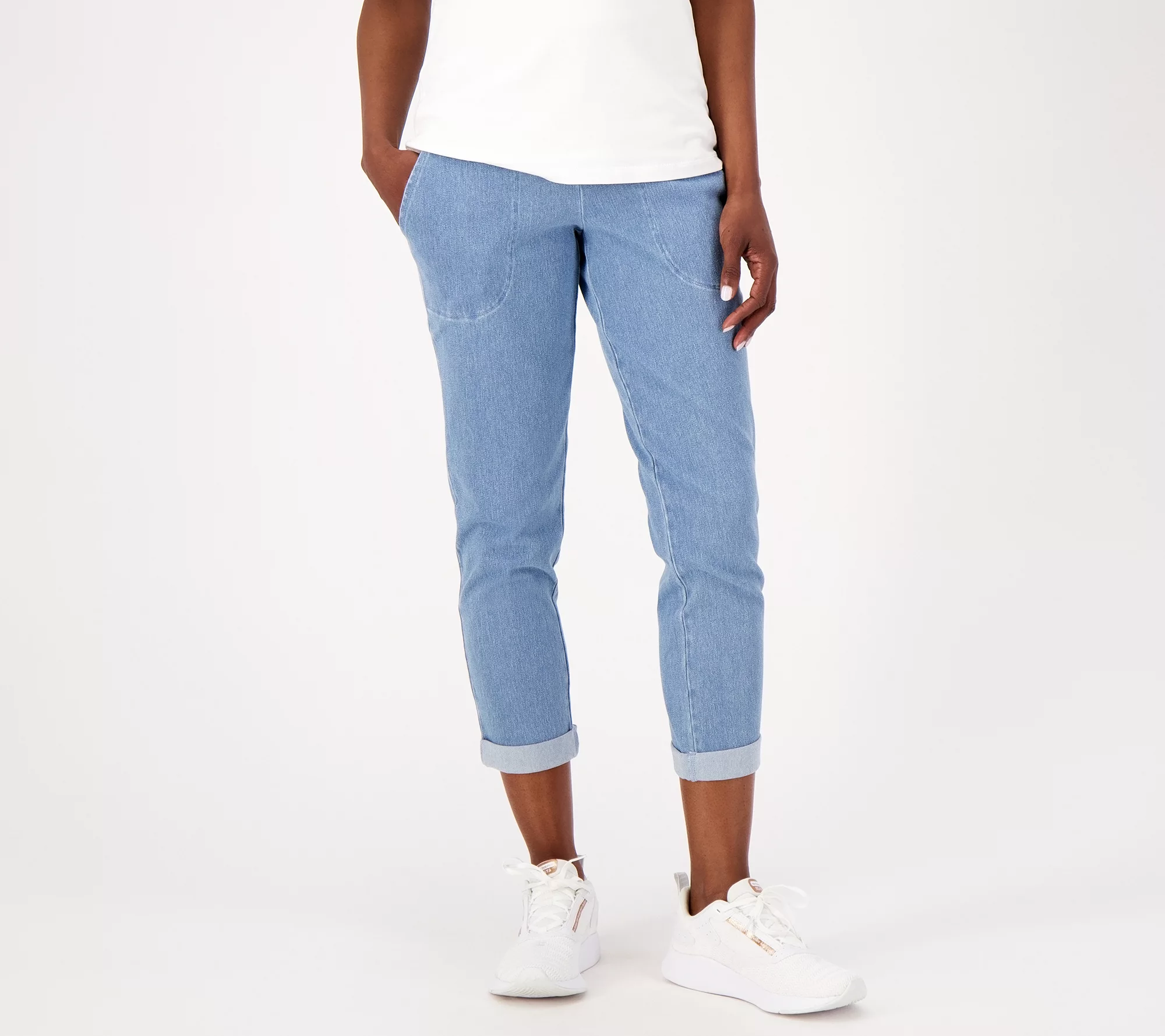 Women with Control Prime Stretch Denim Petite Crop Jean