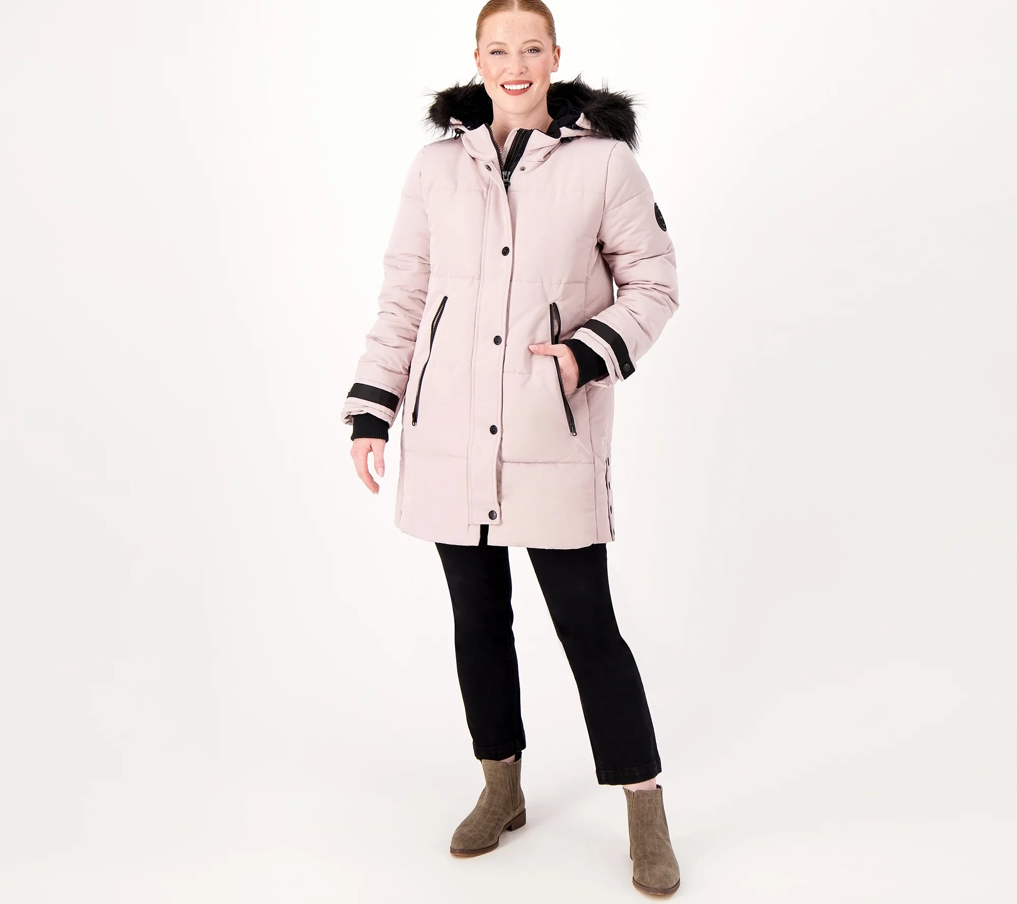 "As Is" Arctic Expedition Parka with Detachable Faux Fur Hood Trim