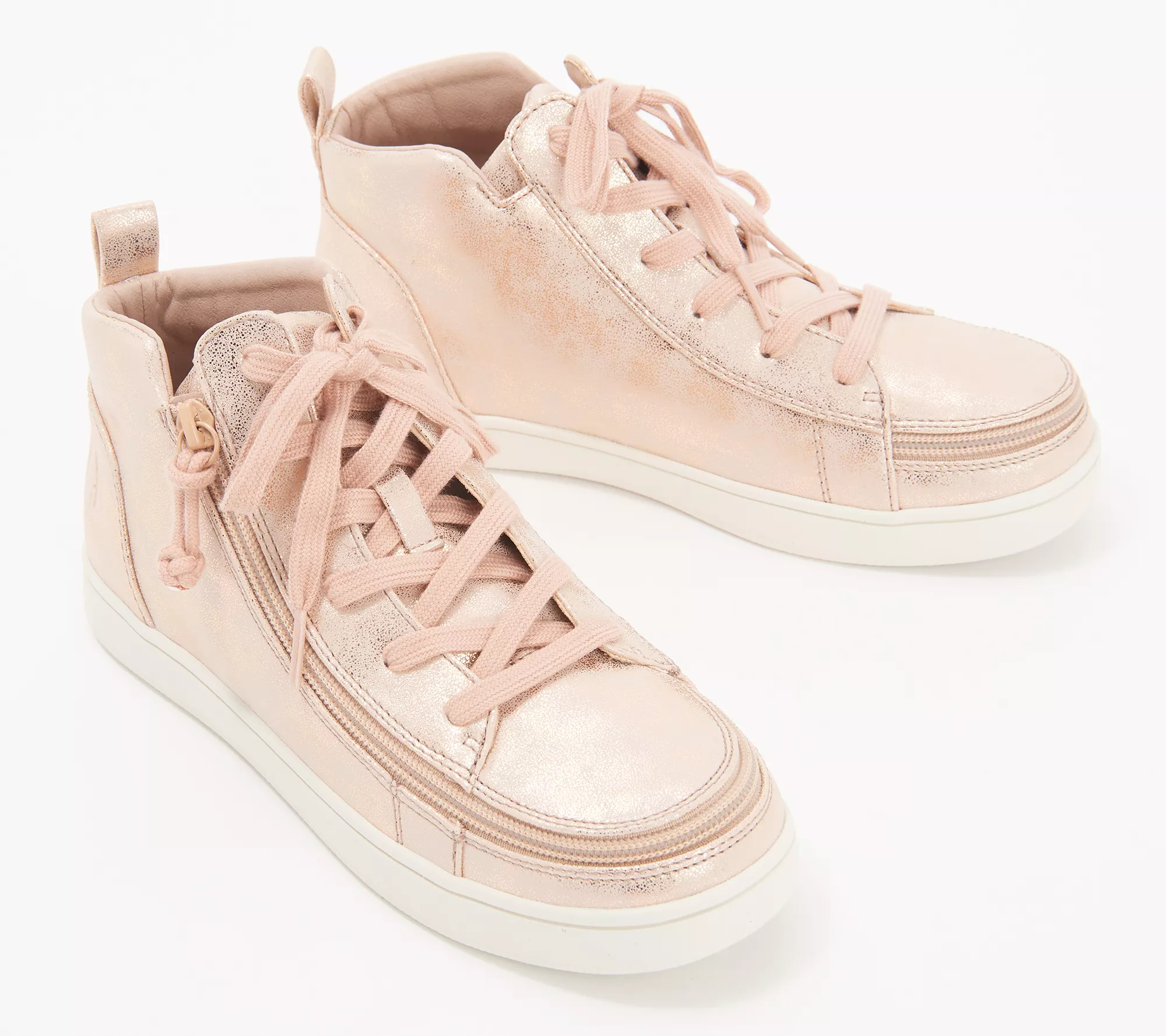 "As Is" BILLY Footwear Zip-On Lace Mid Top Sneakers