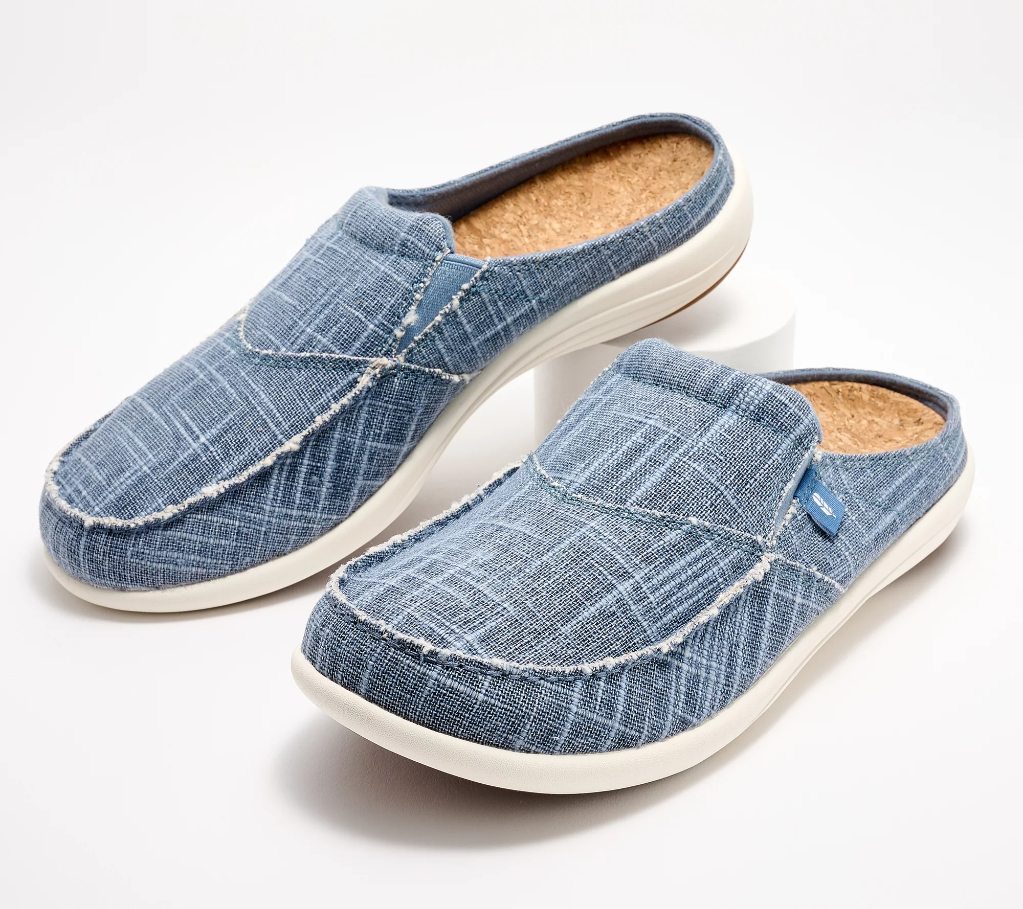 Revitalign Orthotic Textured Mules - Siesta Canvas