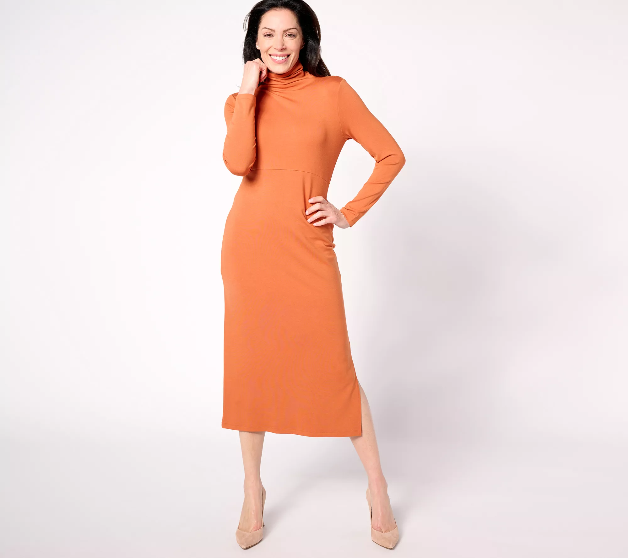 Women with Control Regular Finespun Jersey Tummy Control Midi Dress