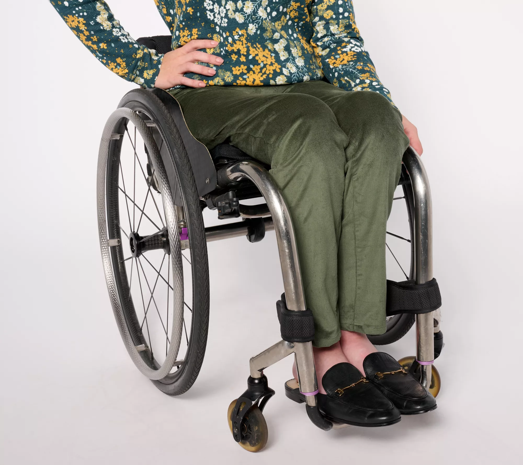 Denim & Co. Adaptive Slim Straight CorduroyPant Wheelchair Fit