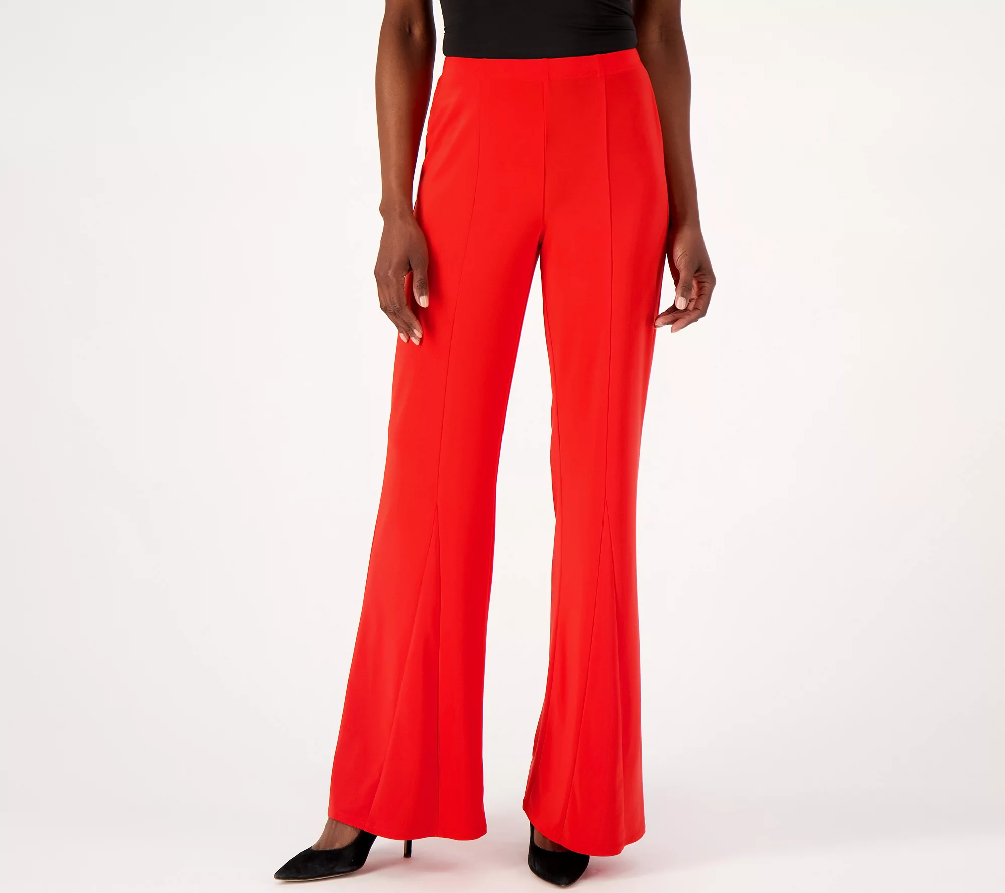 "As Is" Attitudes by Renee Regular Como Jersey Godet Wide Pant