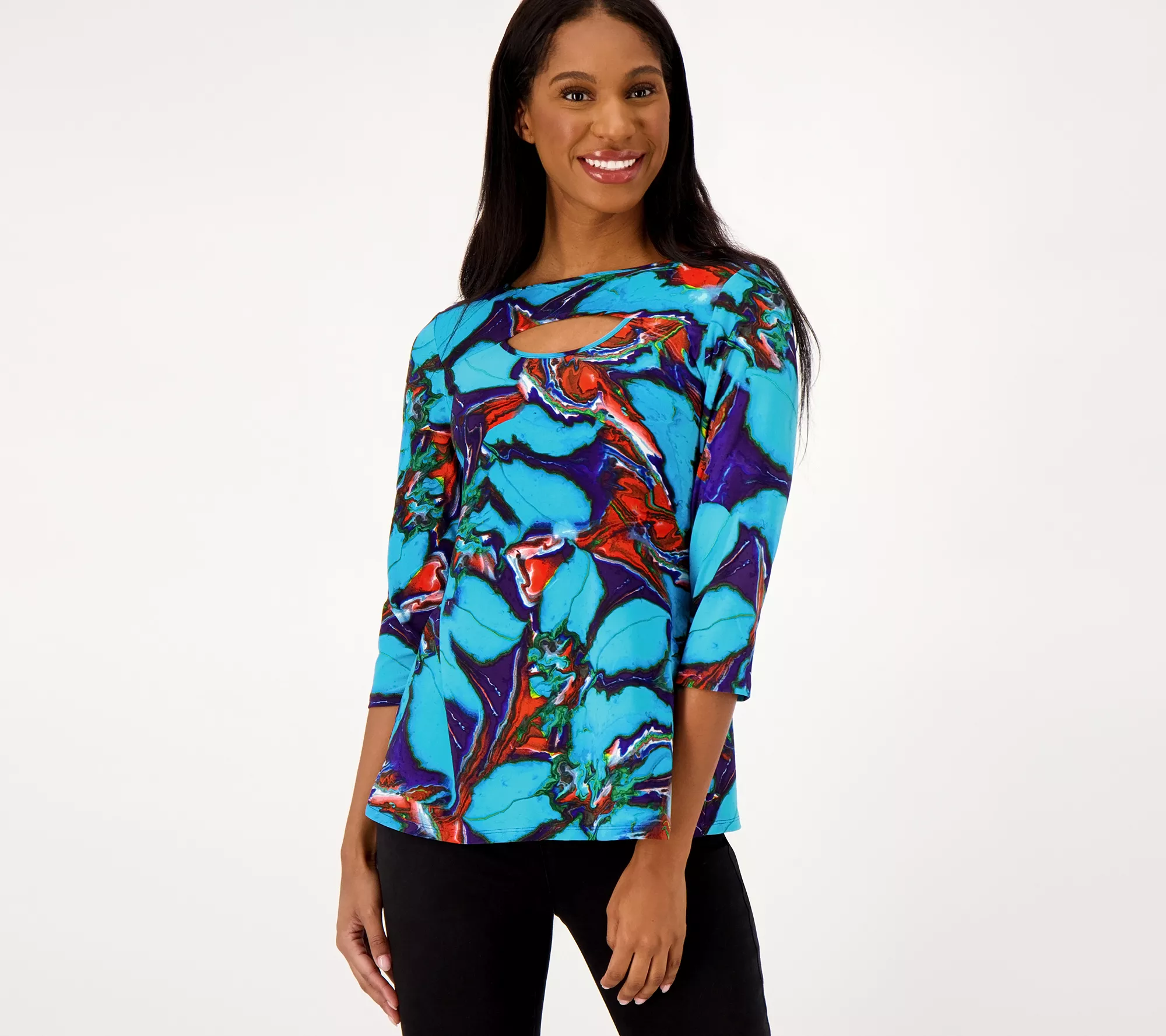 "As Is" Attitudes by Renee Como Jersey Elbow Sleeve Top