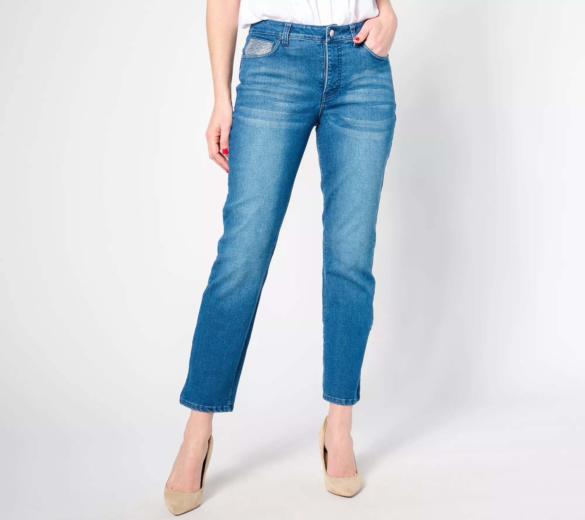 Women with Control Regular My Wonder Denim Rhinestone Jean