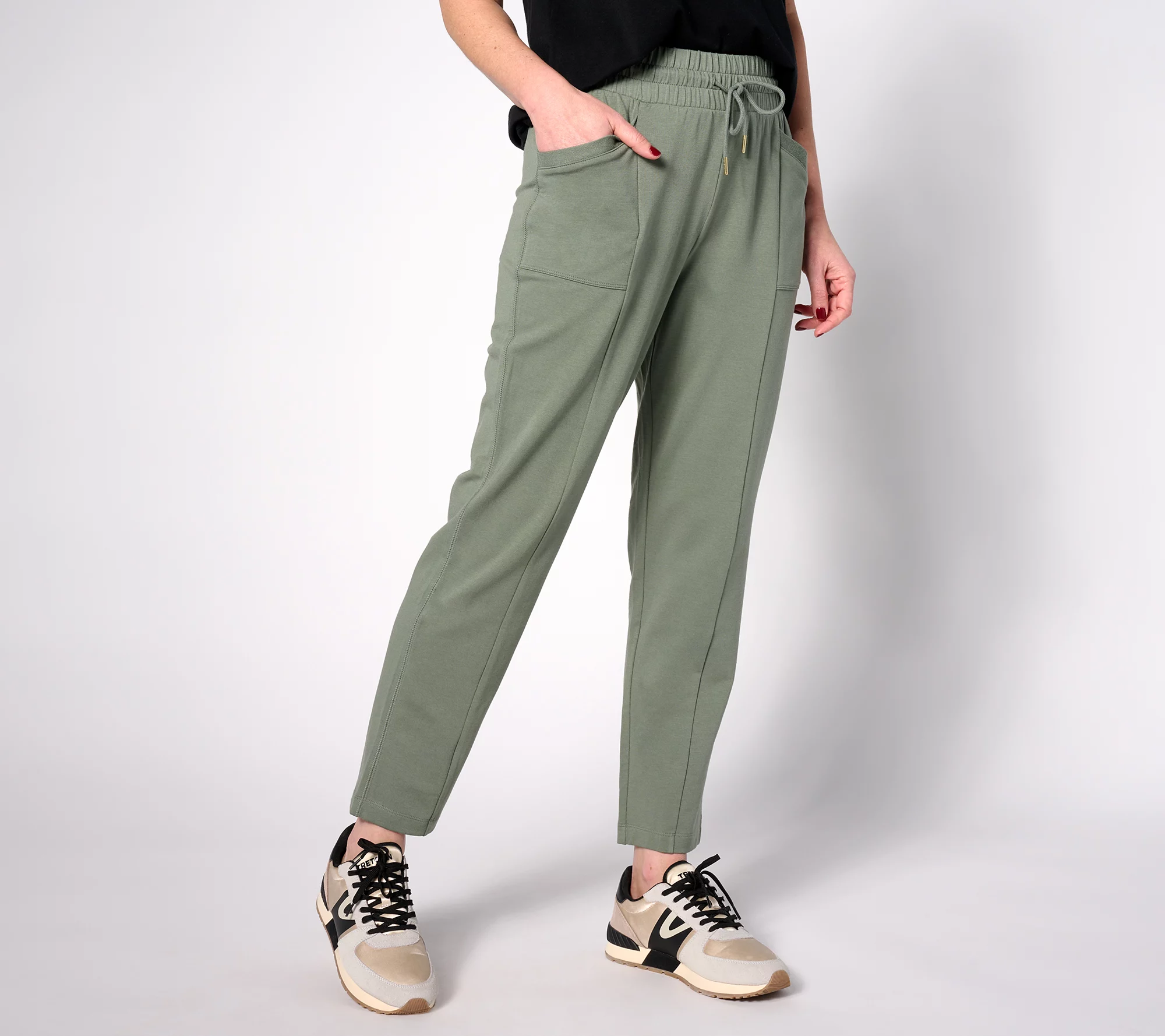 zuda Z-Knit Petite French Terry Tapered Pant