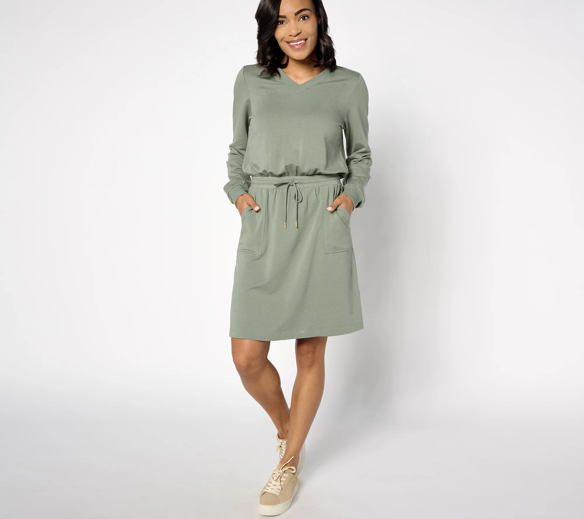 zuda Z-Knit Petite French Terry Dress