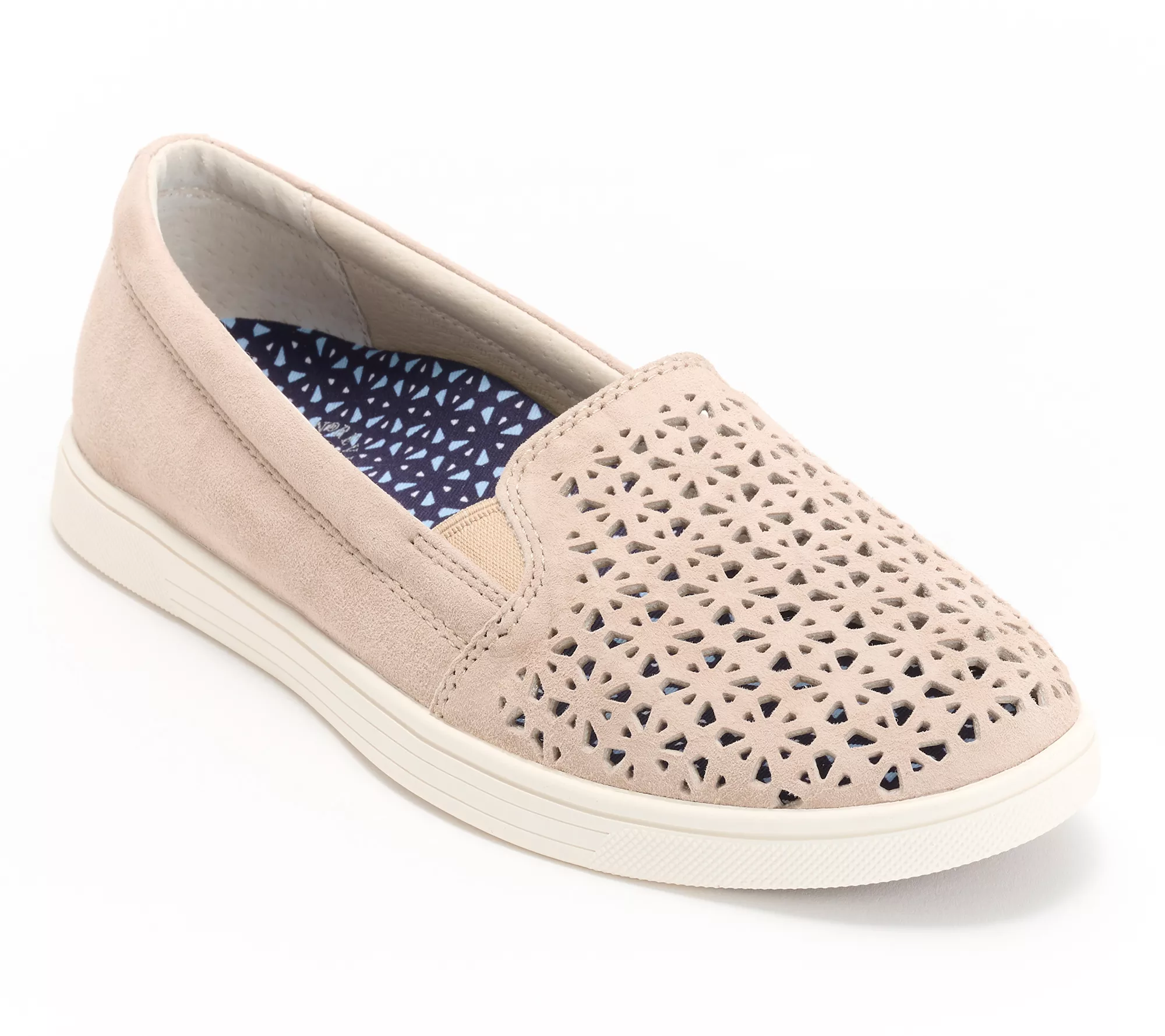 Revitalign Orthotic Perforated Suede Slip-Ons - Carolina