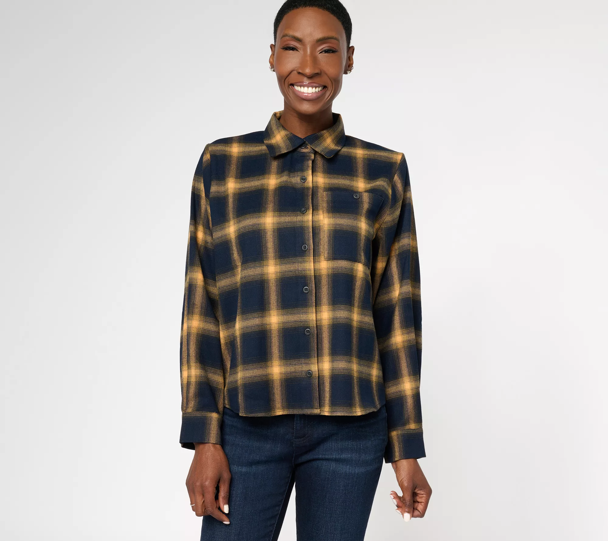 "As Is" Attitudes by Renee Cozy Plaid Shirt Jacket