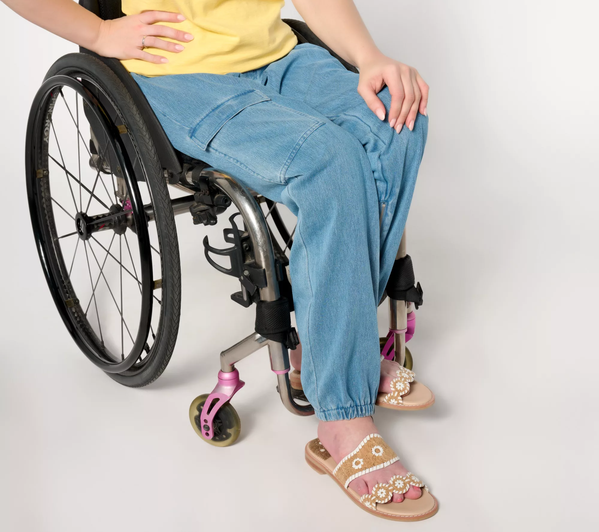 Denim & Co. Adaptive Comfy Air Cargo Jogger Wheelchair Fit