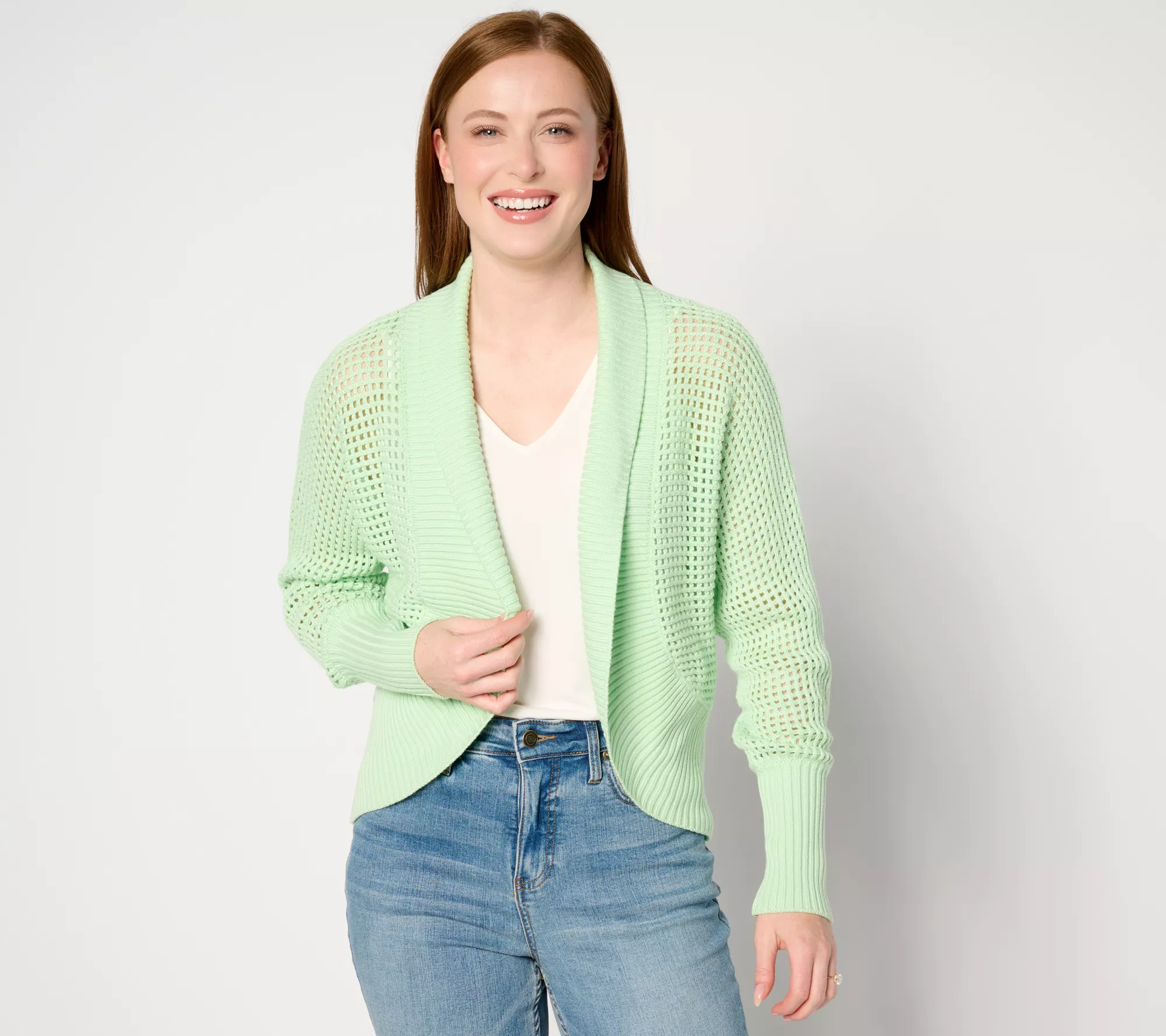 zuda Ecovero Open Stitch Sweater Shrug