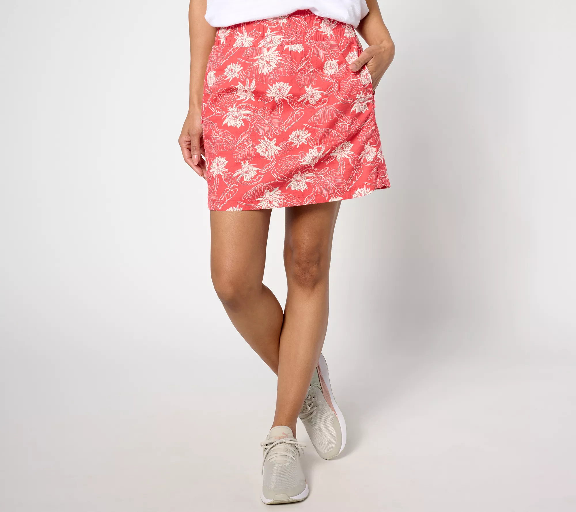 zuda Regular Stretch Woven Ripstop Printed Skort