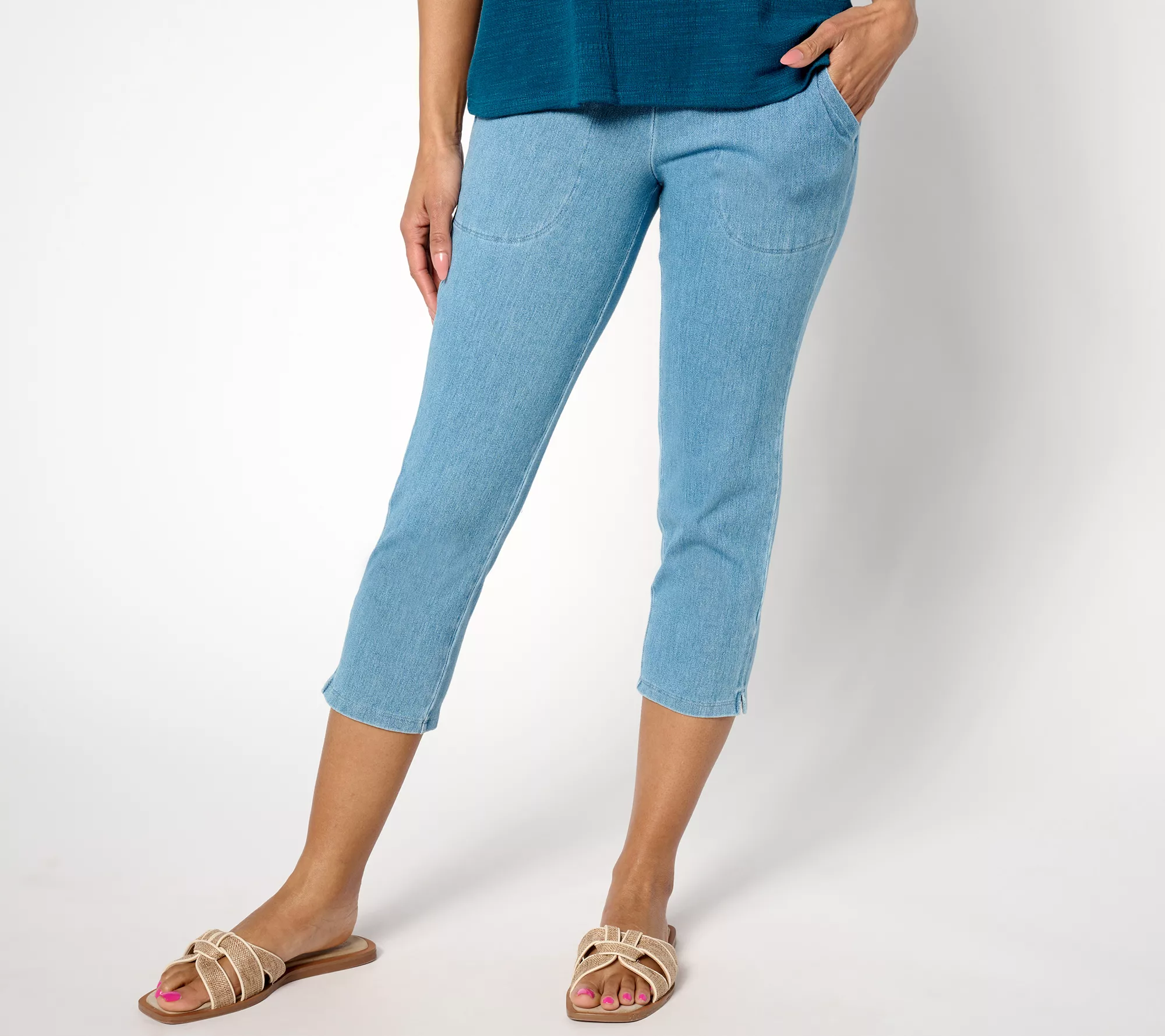 Women With Control Regular Prime Stretch Denim Crop Pant