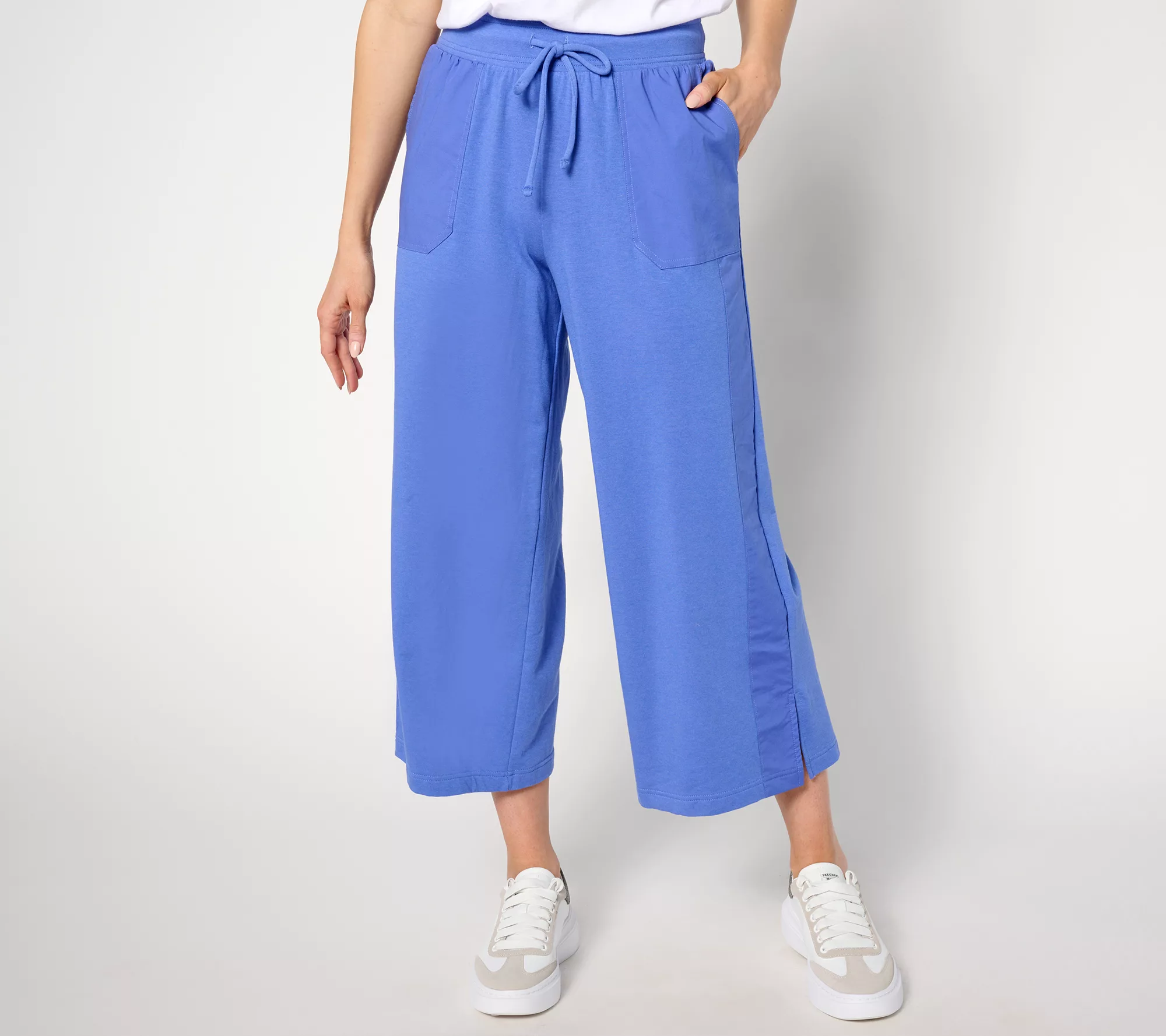 zuda Z-Knit and Woven Petite Straight Leg Pant