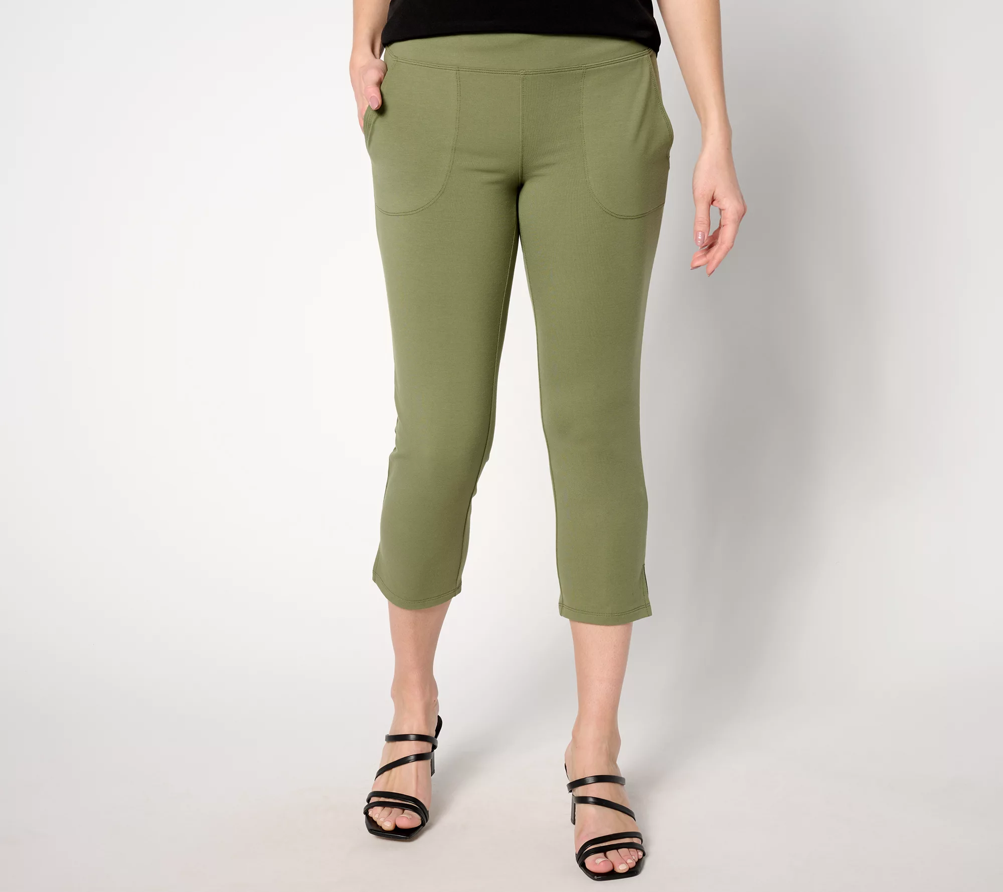 Women With Control Tummy Control Regular Crop Pants