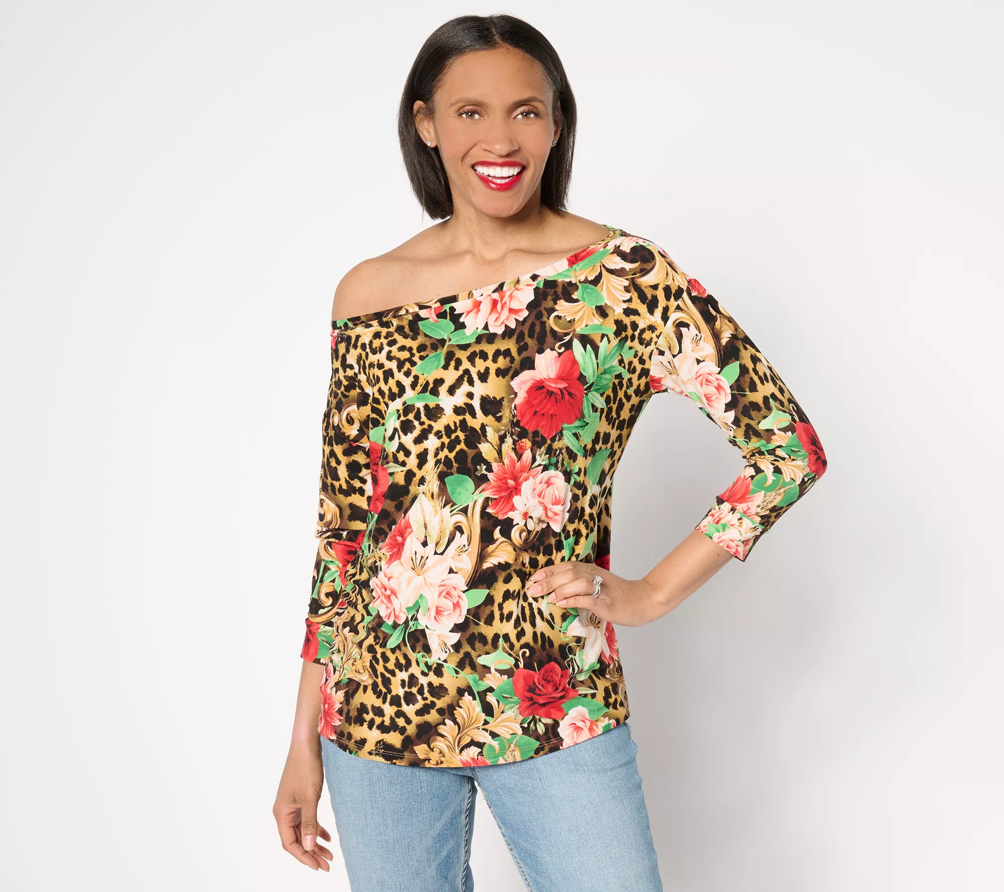 "As Is" Attitudes by Renee Como Jersey Off the Shoulder Top