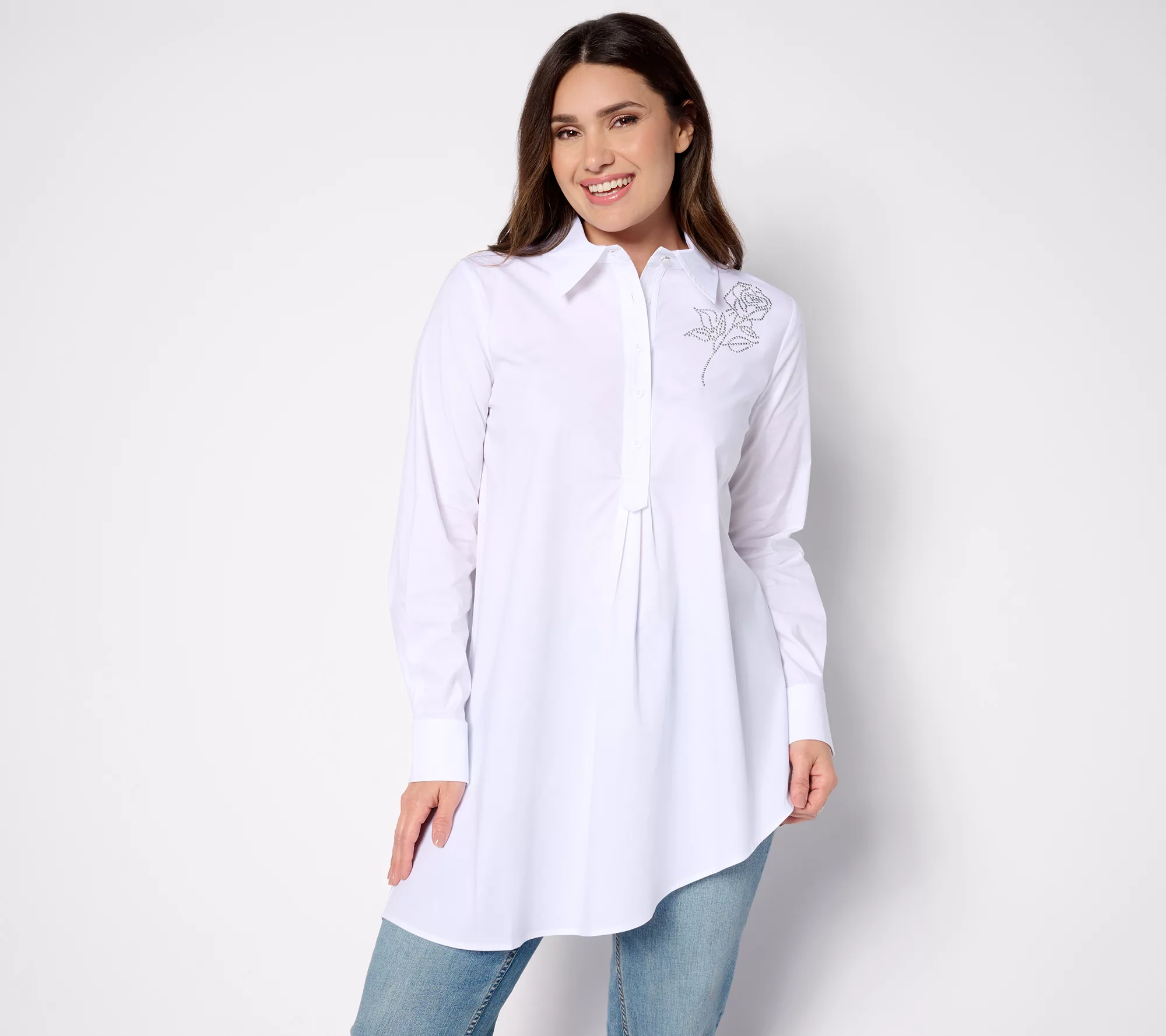 "As Is" Attitudes by Renee Regular Asymmetric Hem Shirt