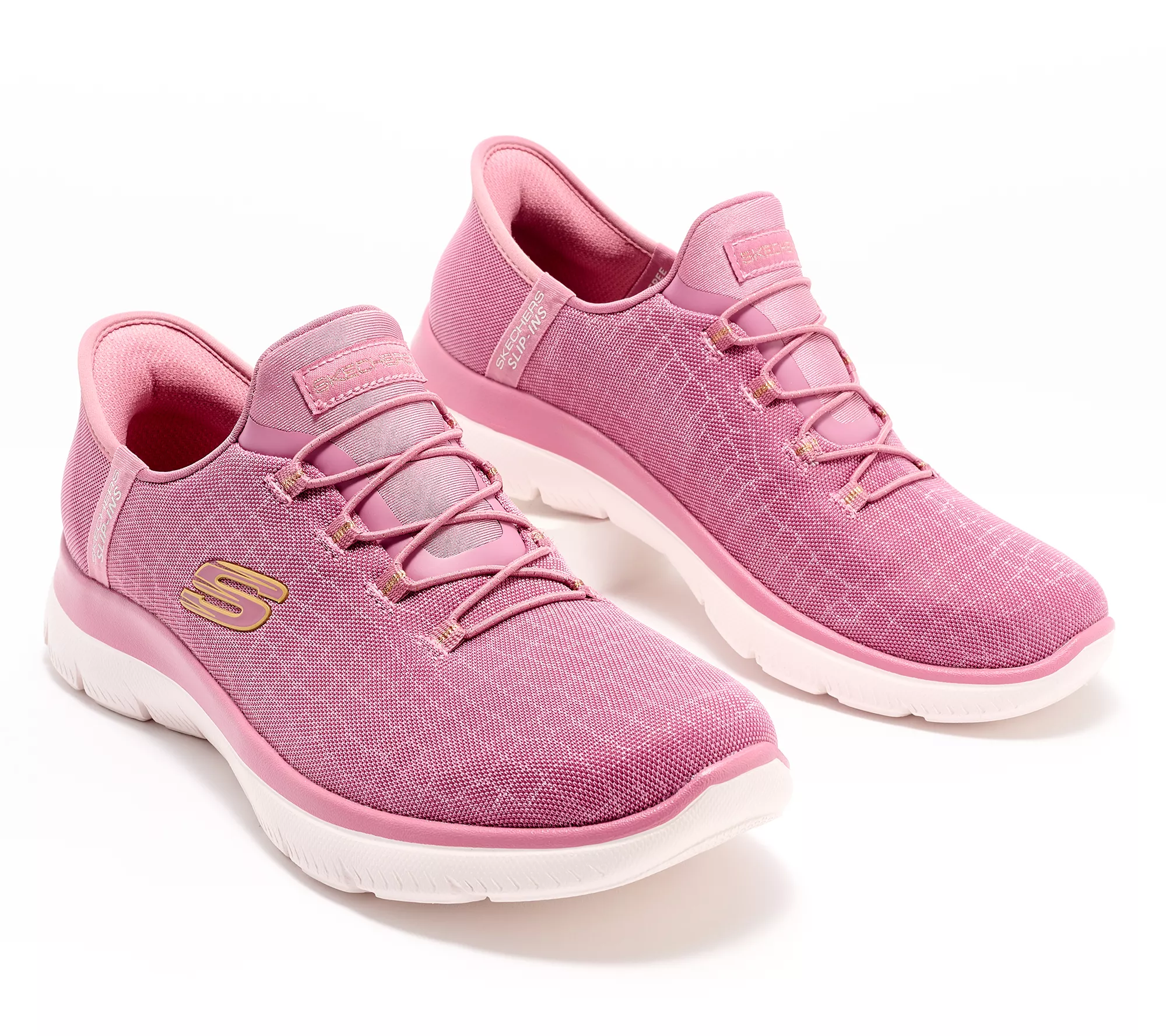 "As Is" Skechers Slip- ins Washable Summits Sparkle Mesh Sneakers