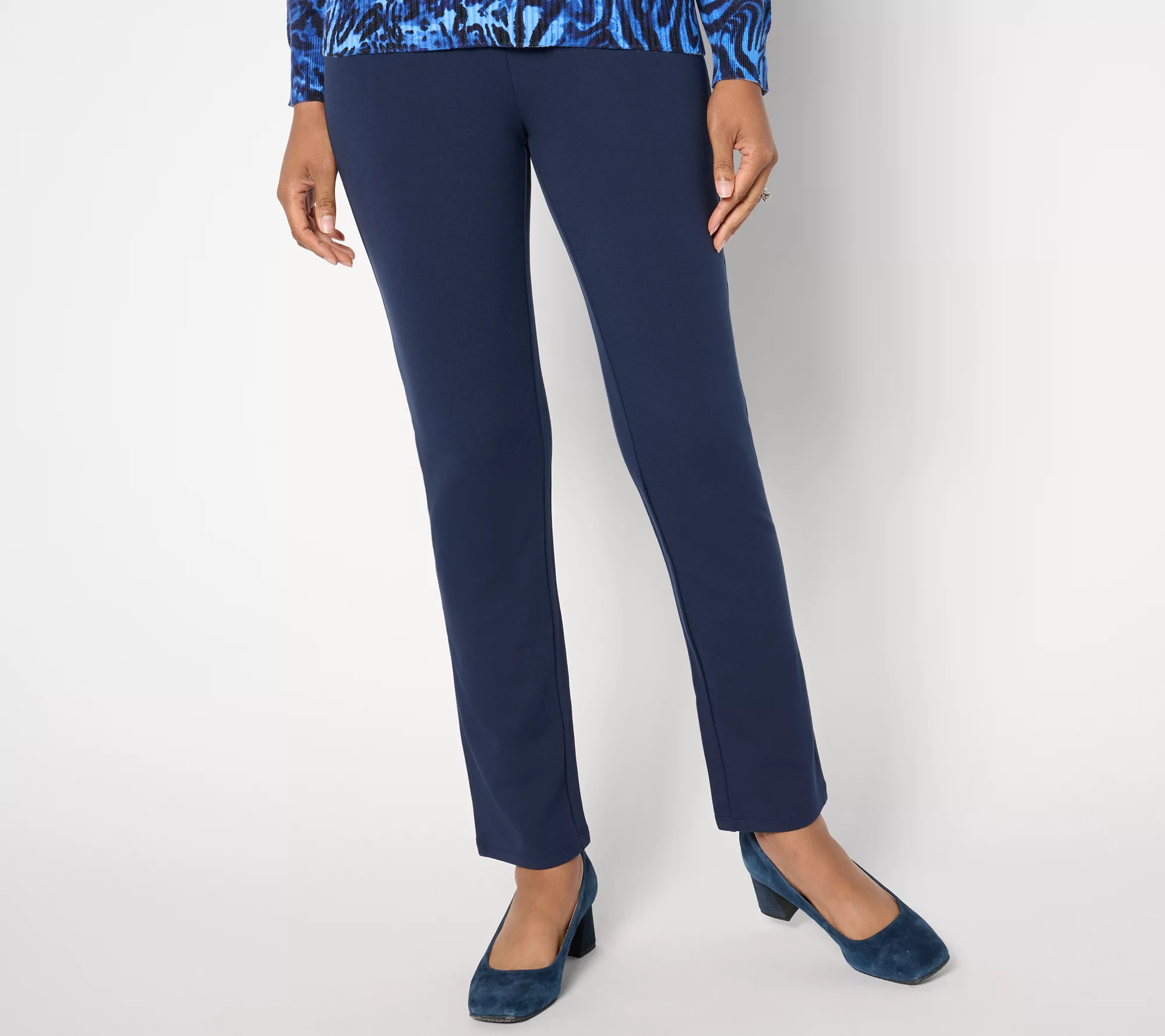 Women With Control Regular Ponte Straight Leg Trousers