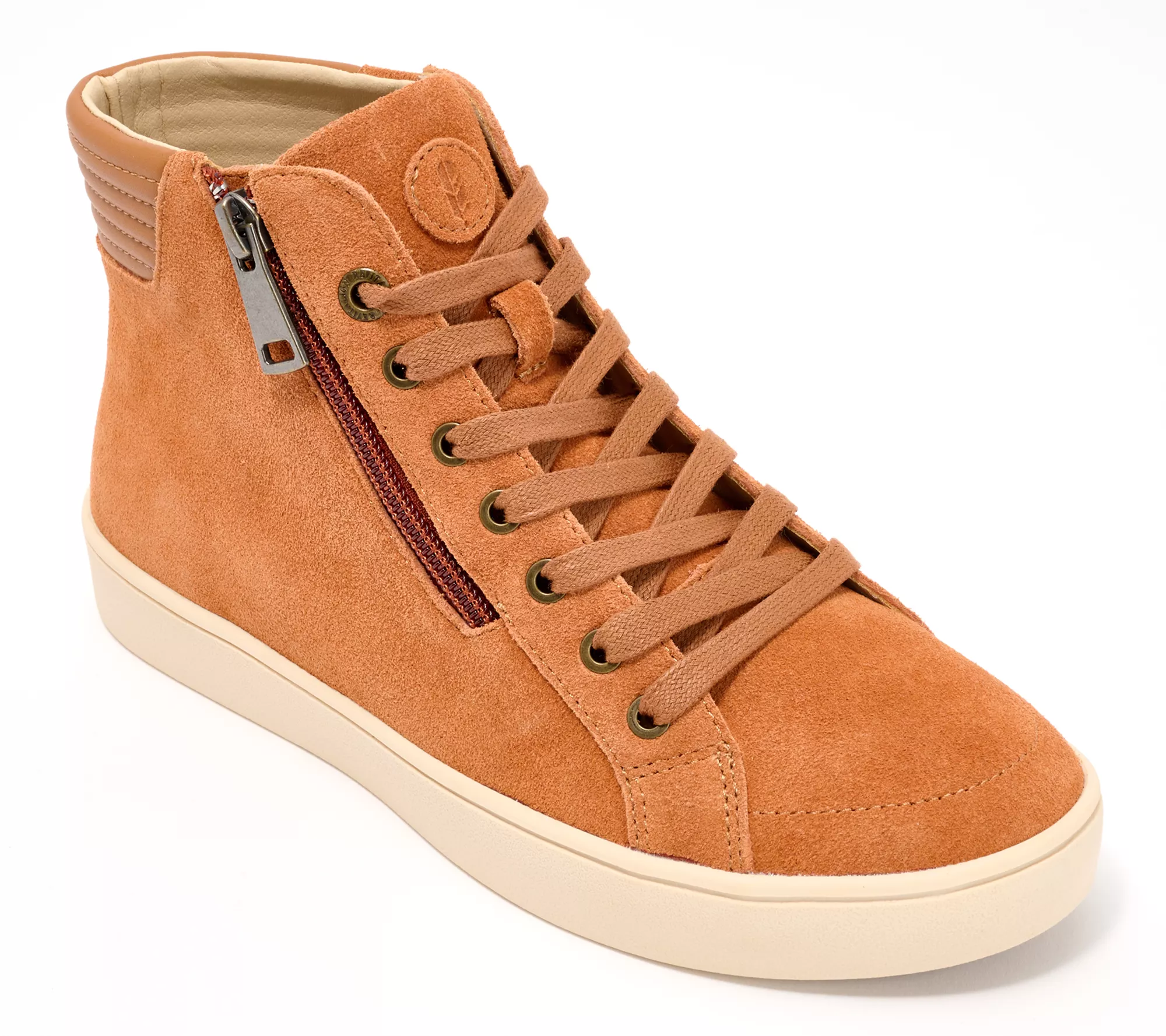 Revitalign Orthotic Suede High Top Sneaker - Wrigley