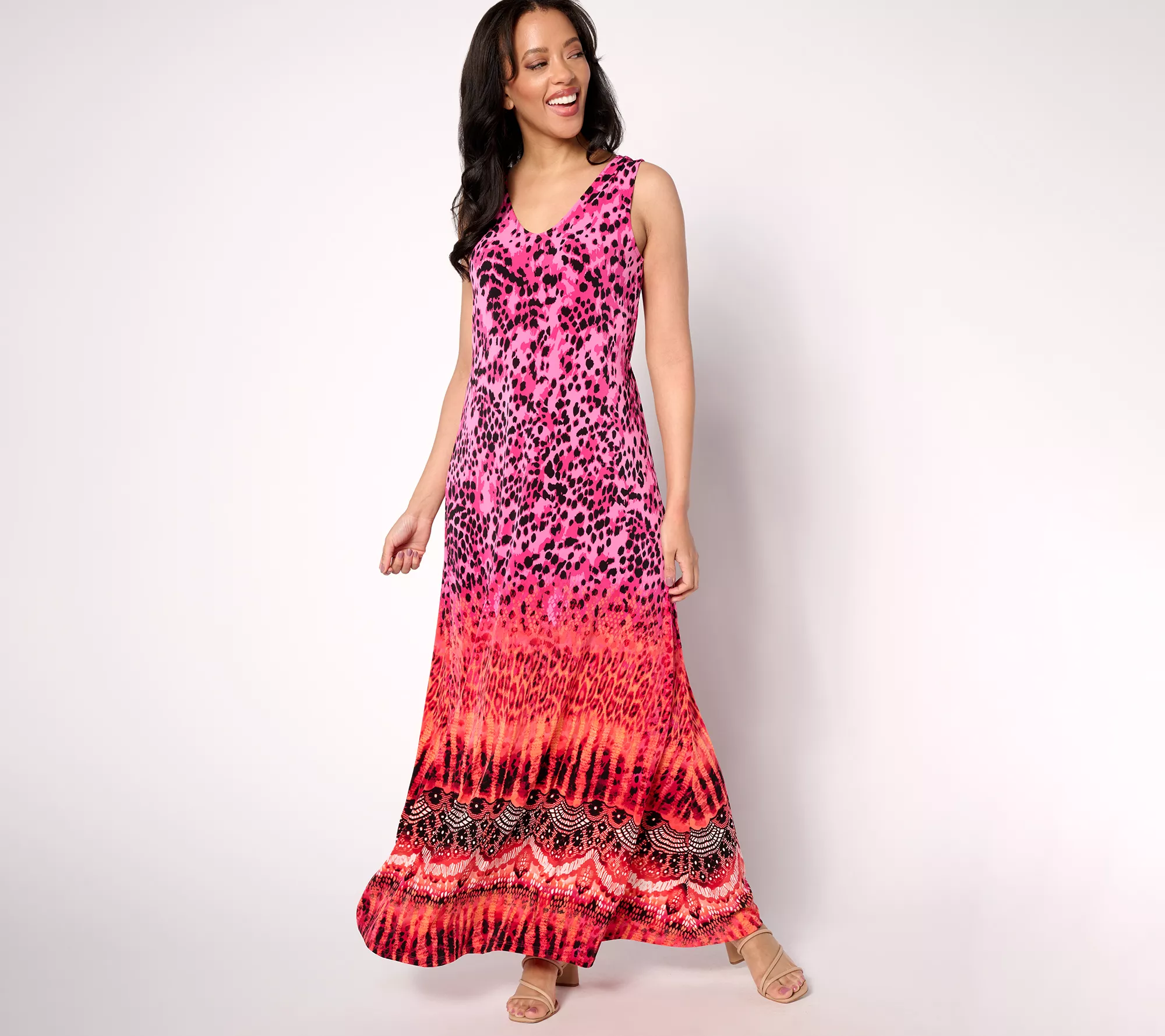 "As Is" Attitudes by Renee Regular Como Jersey Maxi Dress