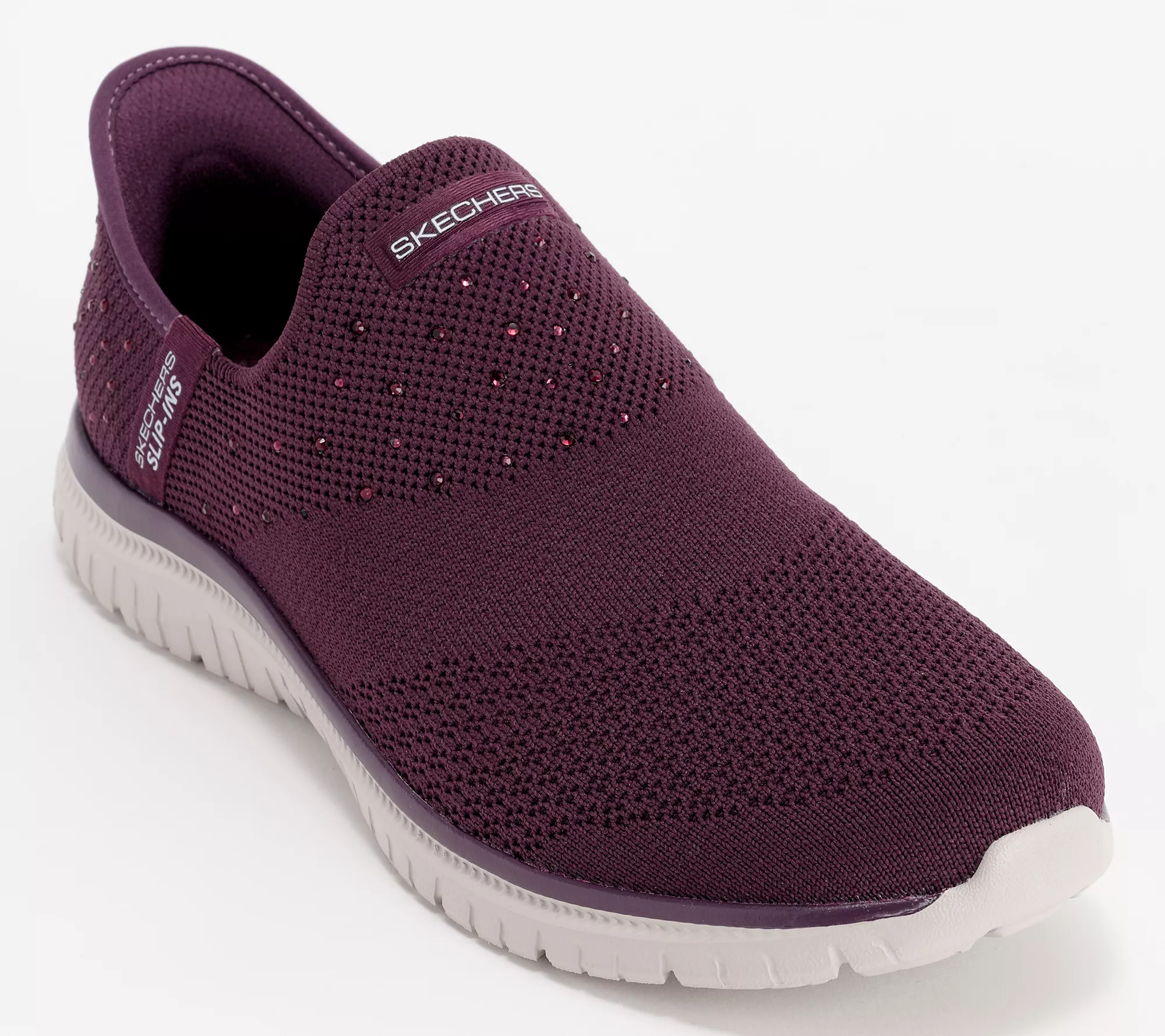 Skechers Slip-ins Virtue Vegan Rhinestone Shoes-Starlight