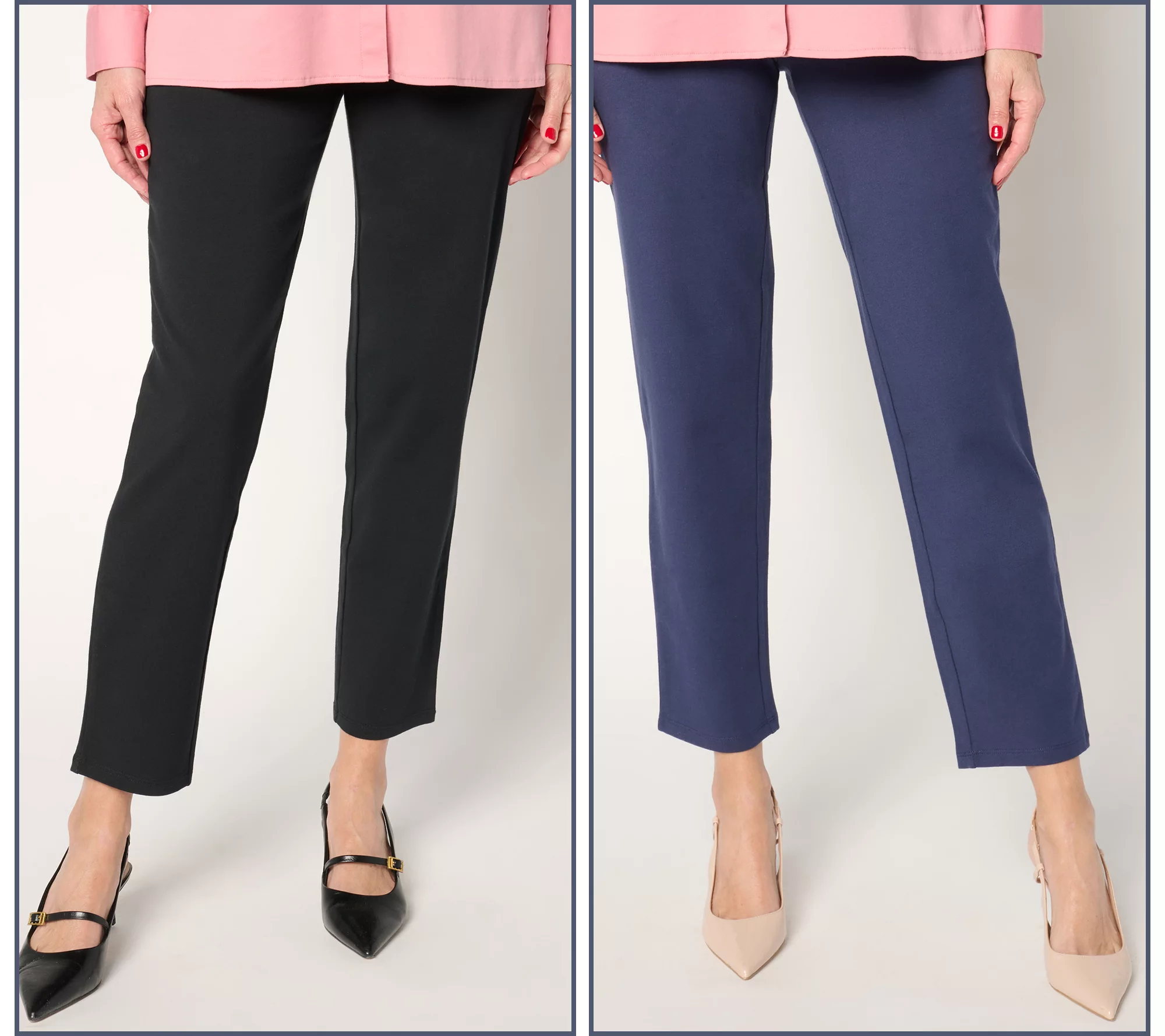 Women with Control Tall Set of 2 86/14 Slim Leg Pants