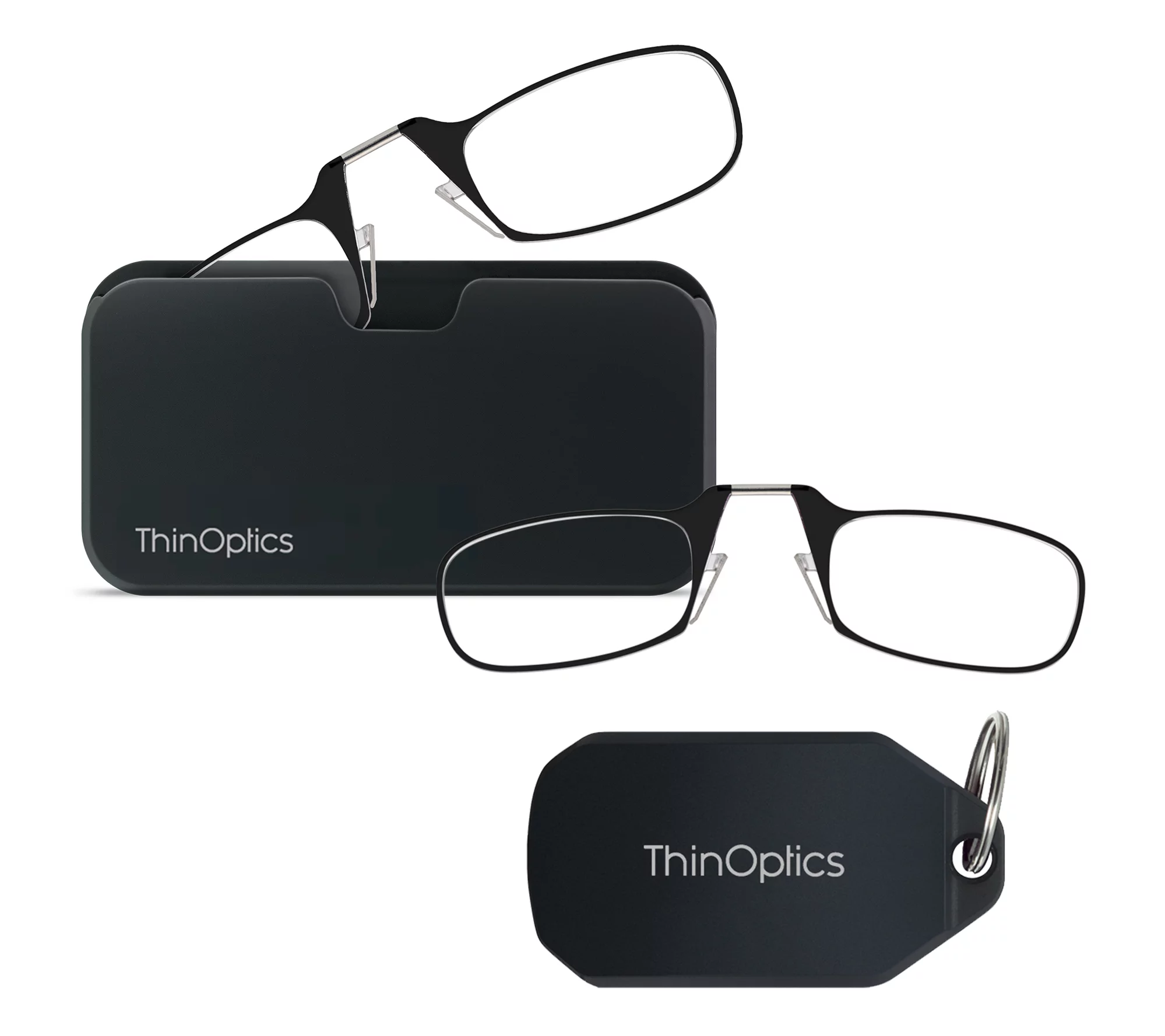 ThinOptics Set of 2 Readers with Phone and Keychain Cases