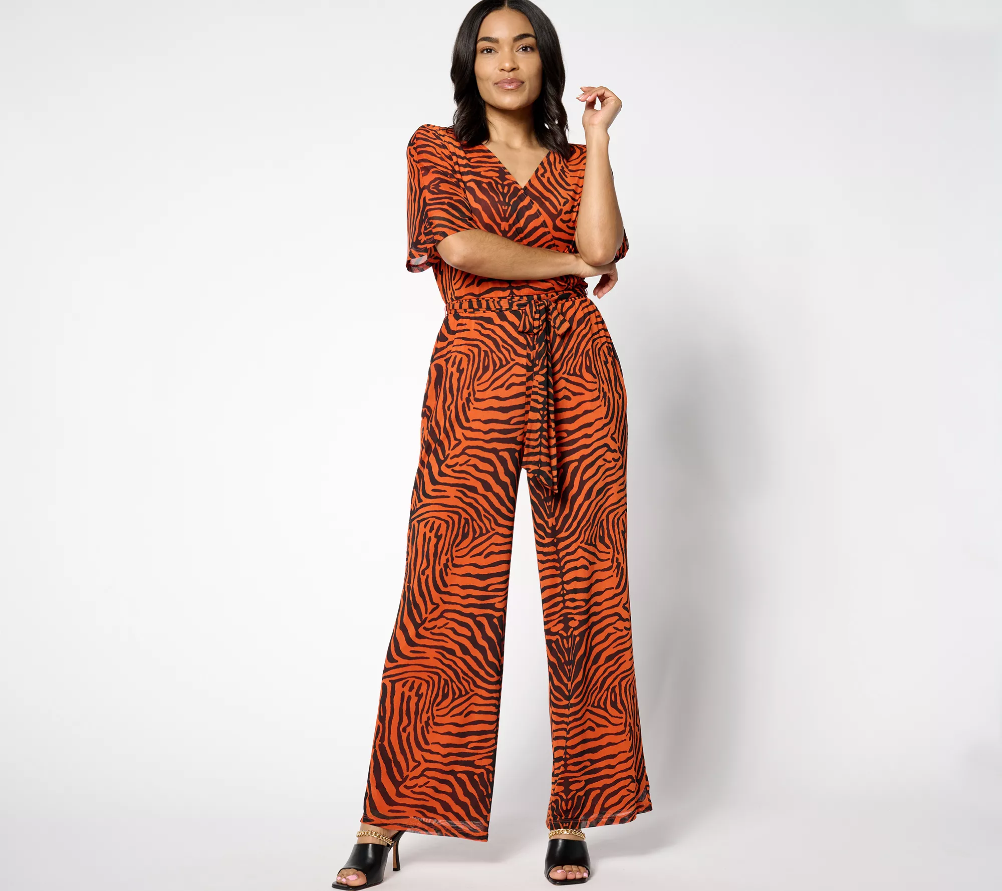 "As Is" Attitudes by Renee Petite Mesh Jumpsuit