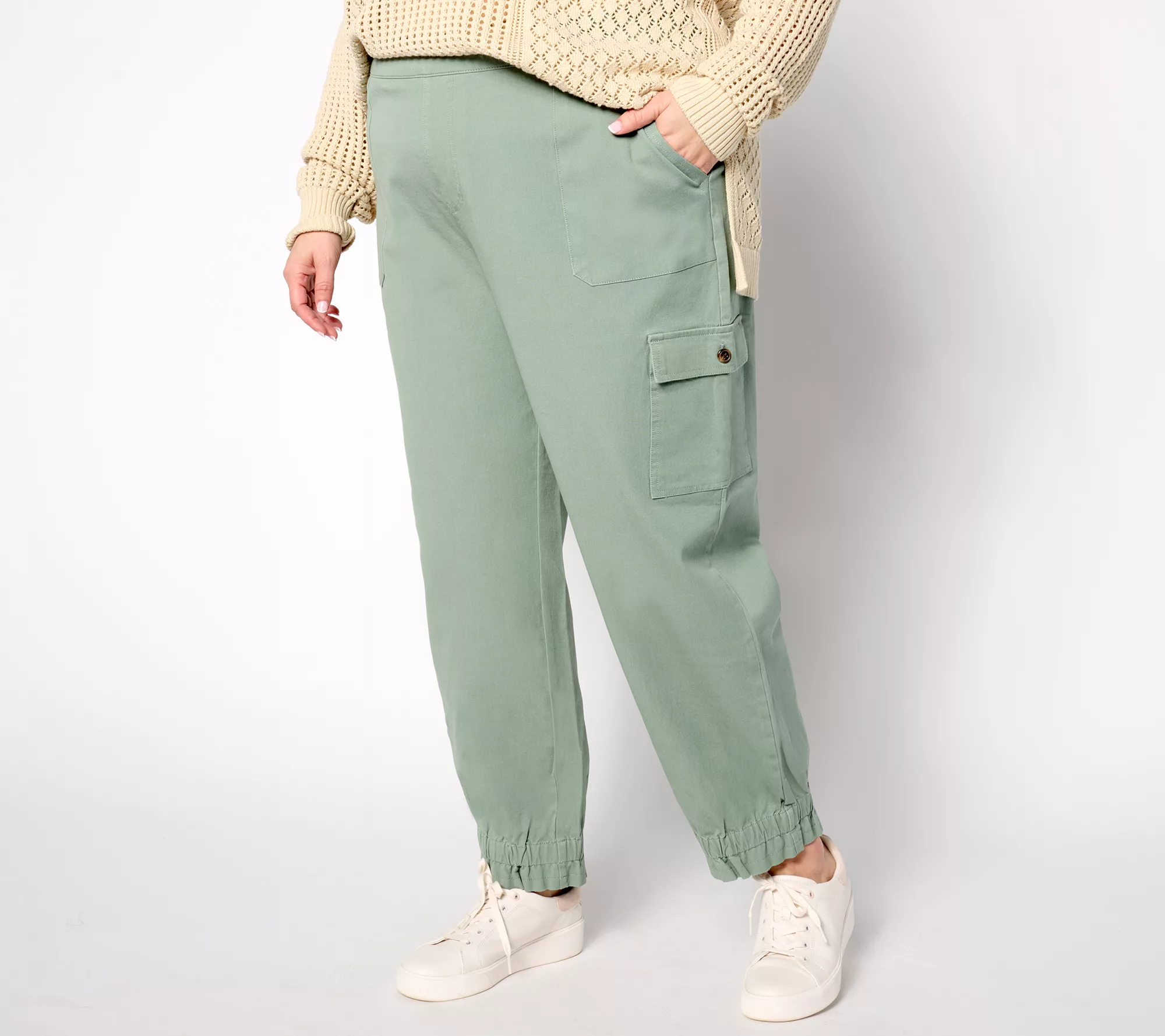 "As Is" AnyBody Regular All Stretch Twill Cargo Ankle Pant