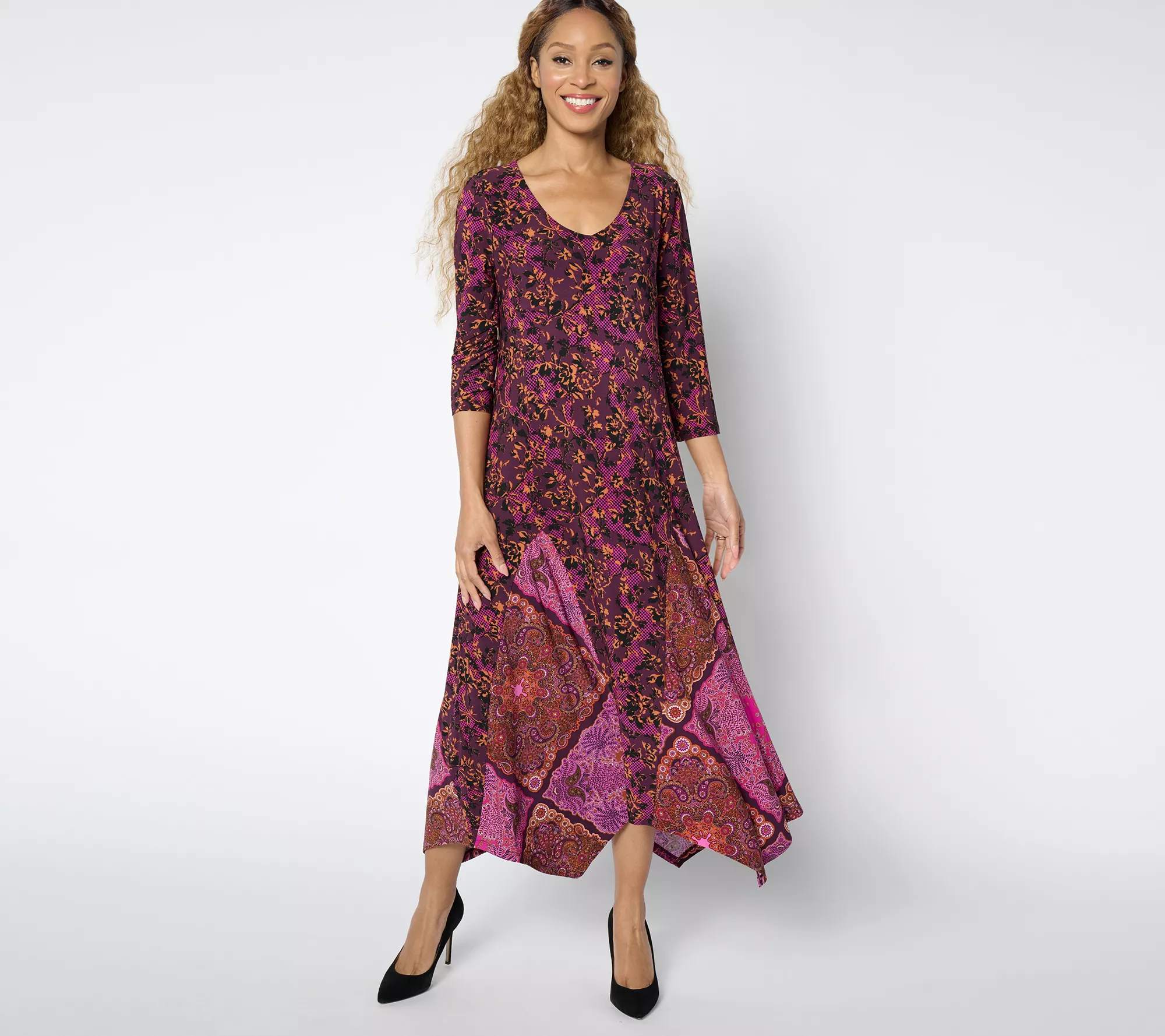 "As Is" Attitudes by Renee Como Jersey Petite Maxi Dress