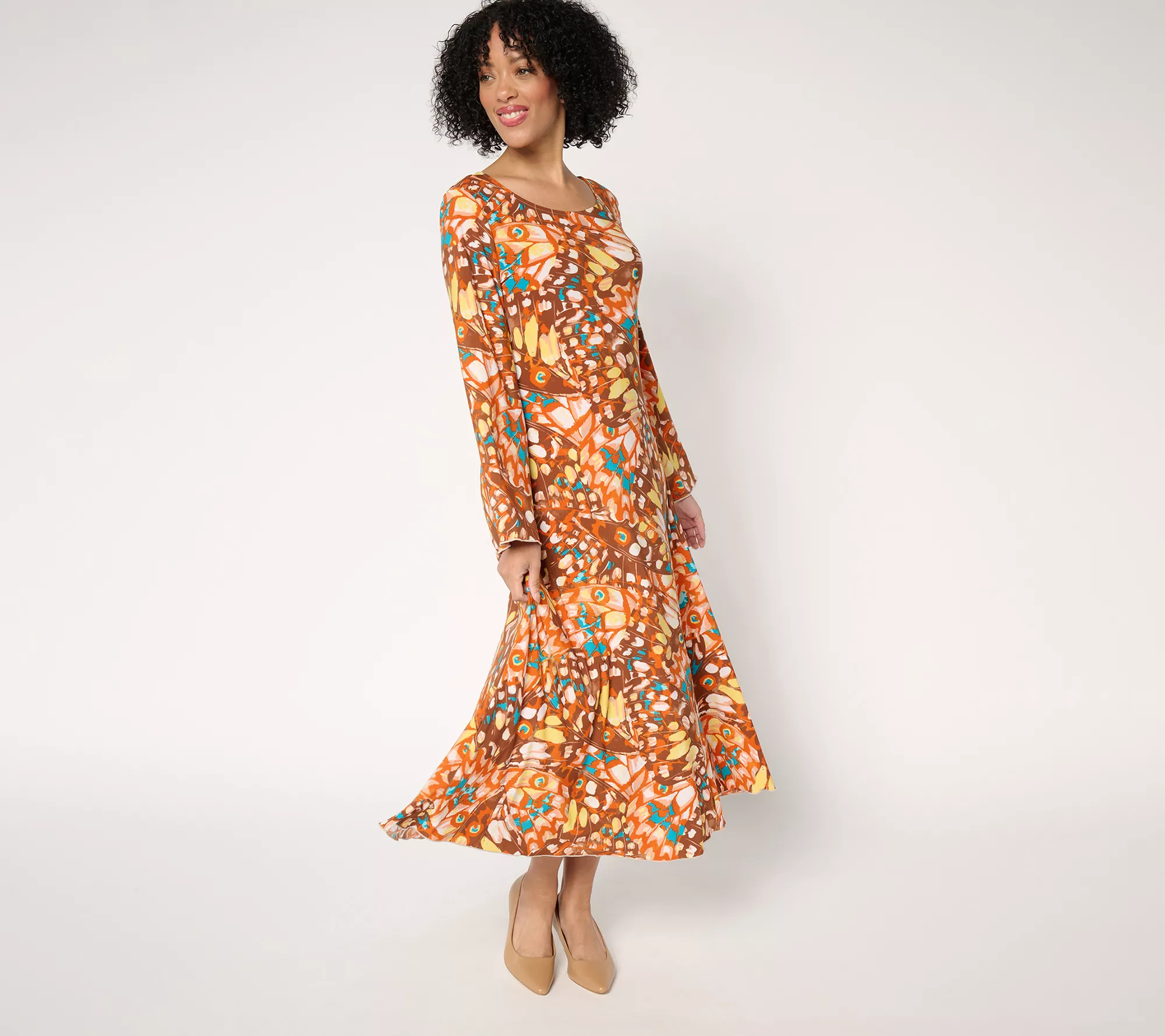 "As Is" Attitudes by Renee Petite Como Jersey Midi Dress