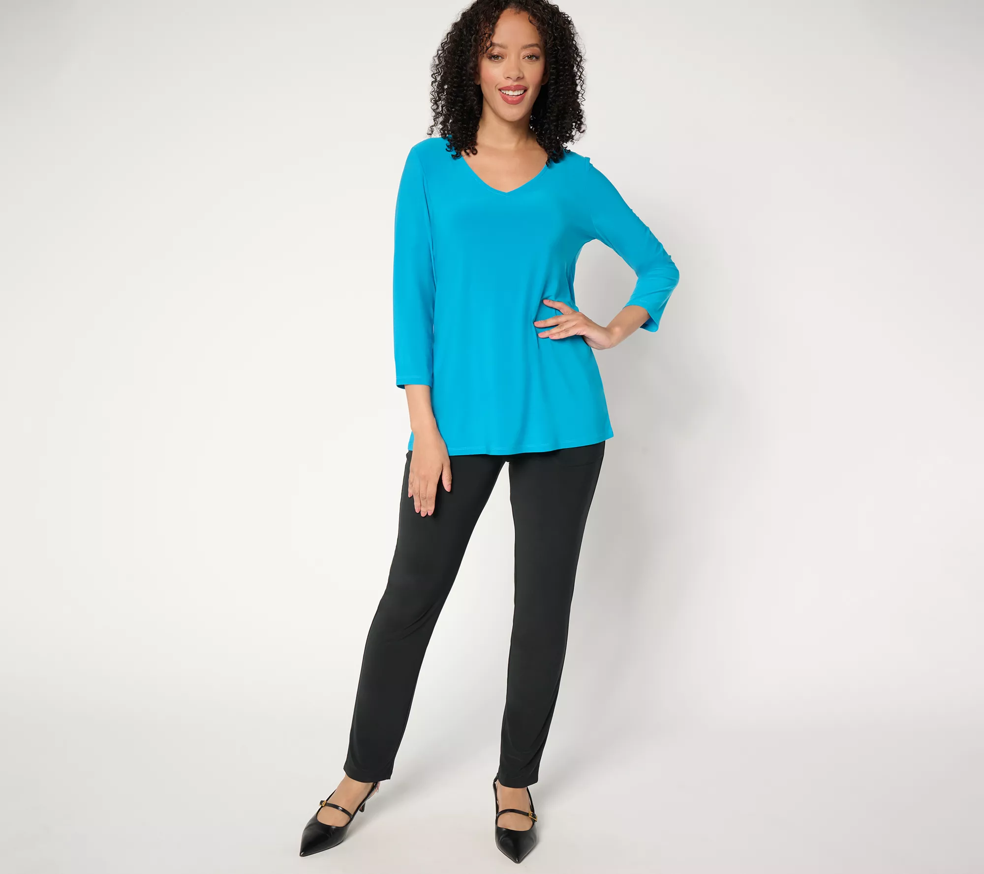 "As Is" Attitudes by Renee Petite Knit Top & Pant Set