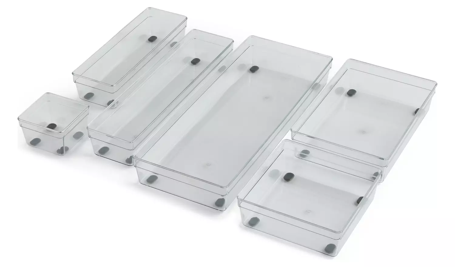 Argos Home Set of 6 Drawer Organiser - Clear