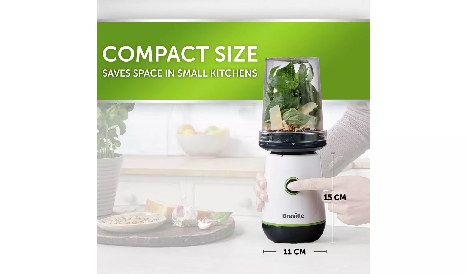 Breville VBL253 Blend Active Blender Compact Food Processor