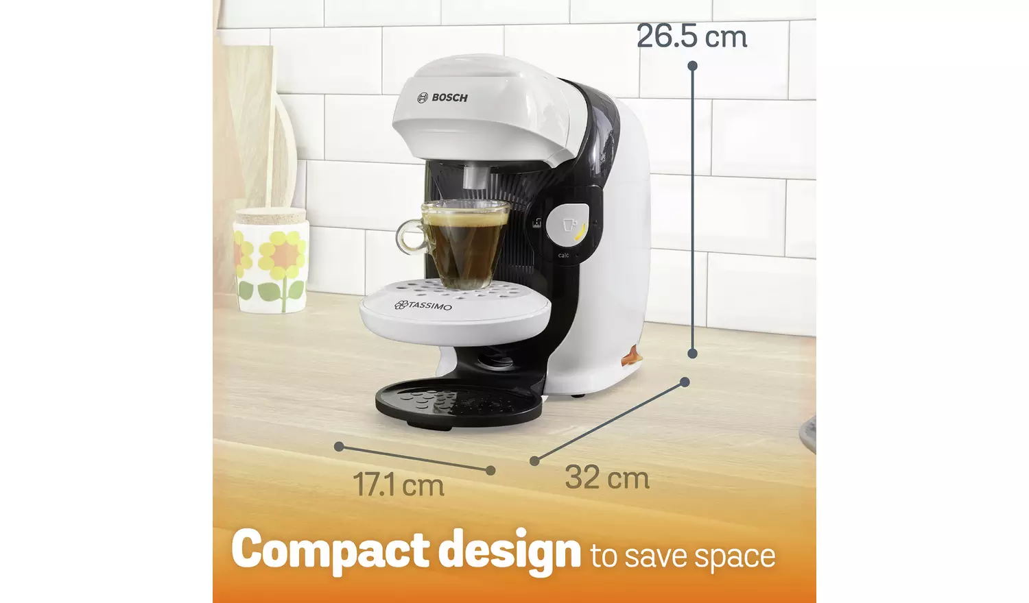 Tassimo by Bosch Style Pod Coffee Machine - White