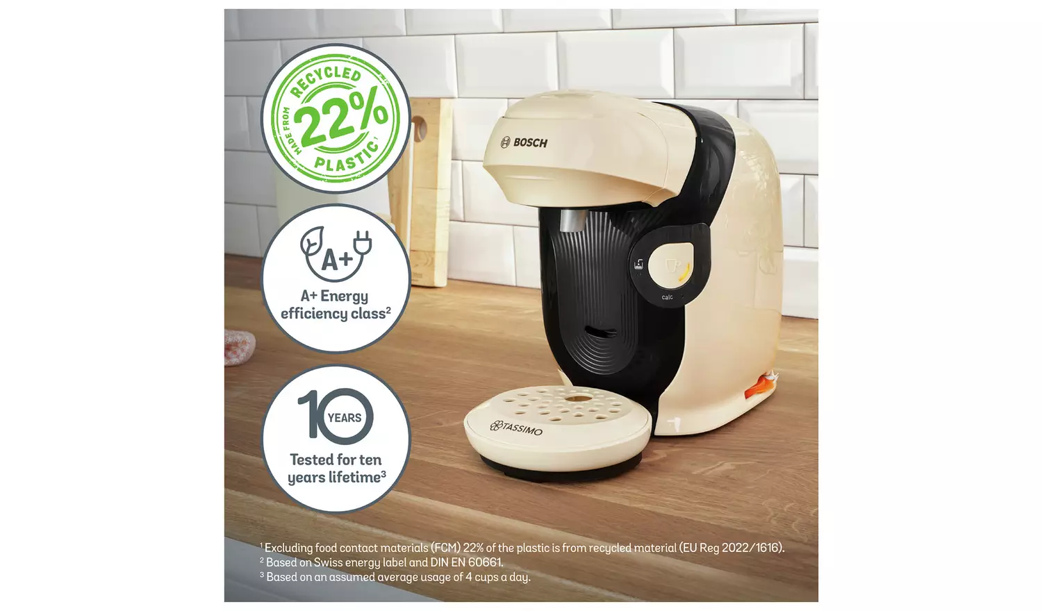 Tassimo by Bosch Style Pod Coffee Machine - Cream