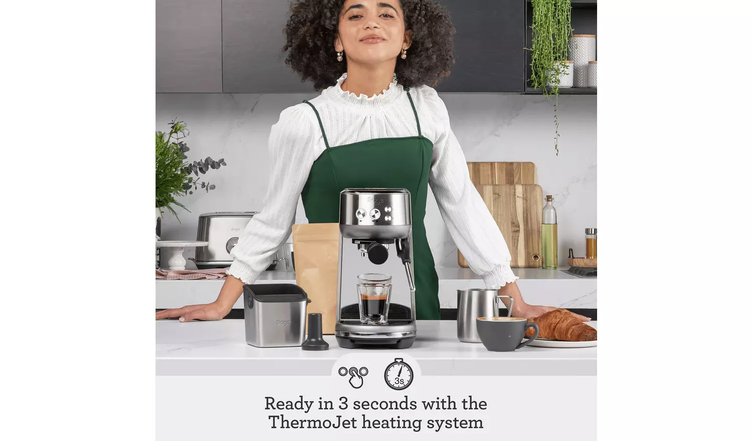 Sage SES450BSS4GUK1 Bambino Espresso Coffee Machine