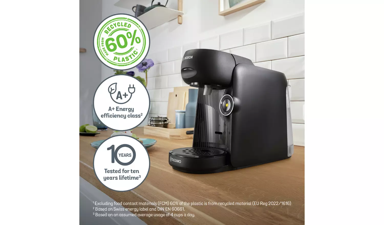 Tassimo by Bosch Finesse Friendly Pod Coffee Machine - Black