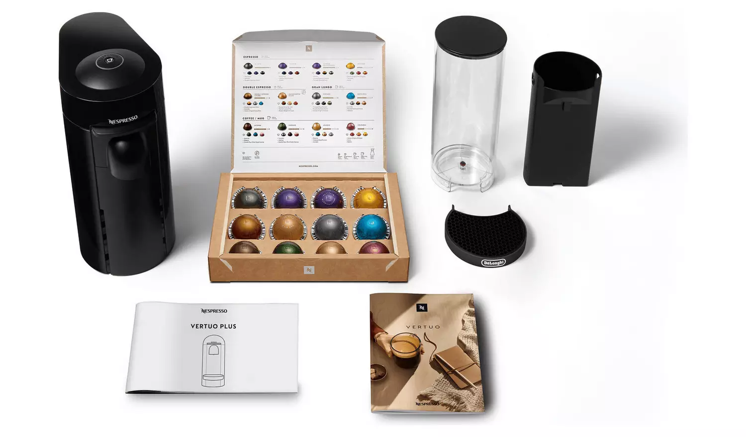 Nespresso Vertuo Plus by De'Longhi Pod Coffee Machine Black