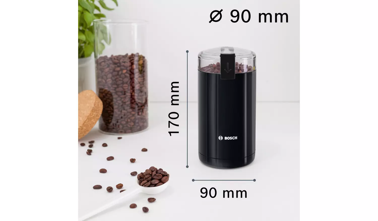 Bosch MKM6003NGB Coffee Bean Grinder - Black