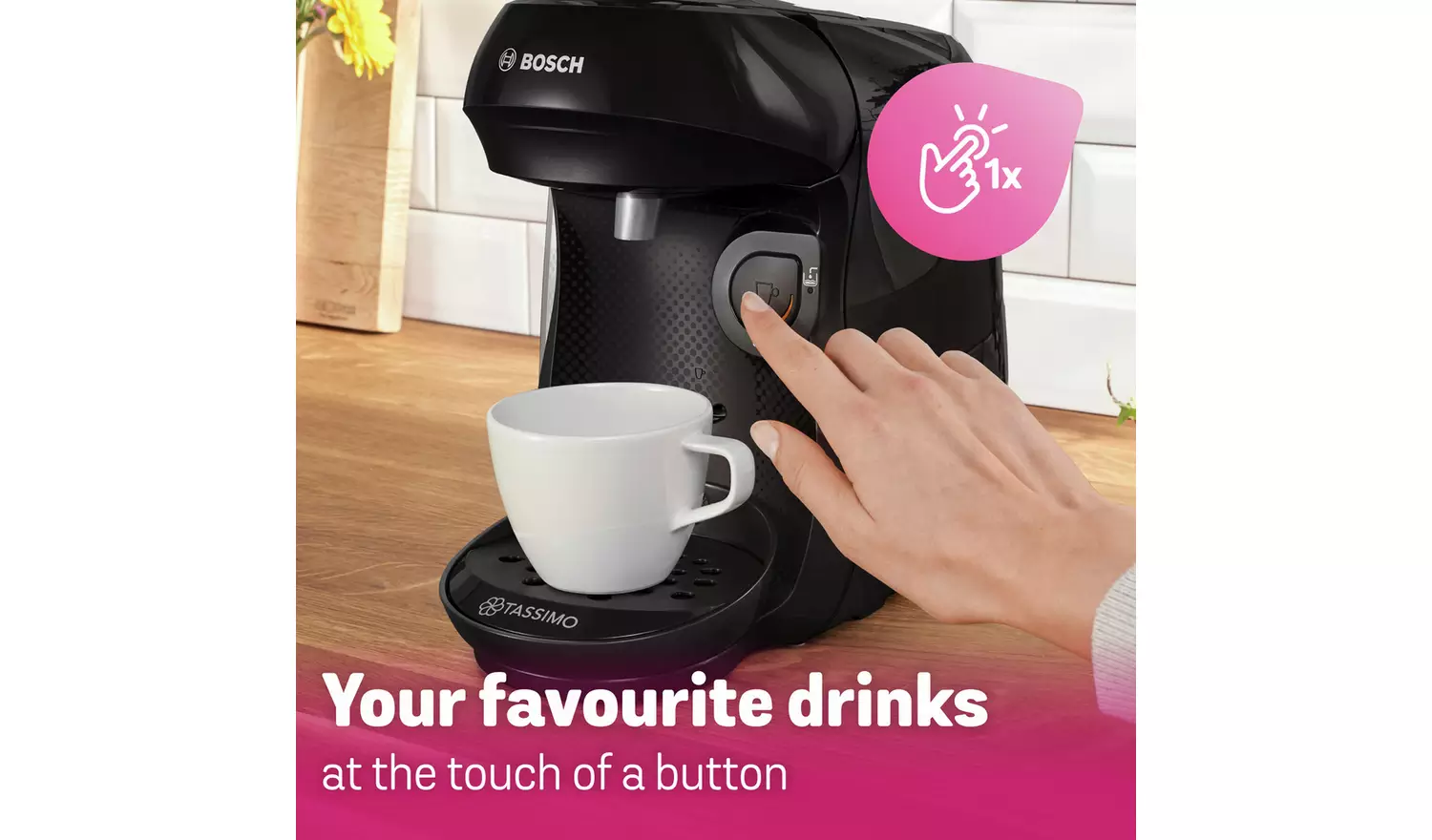 Tassimo by Bosch Happy Pod Coffee Machine - Black