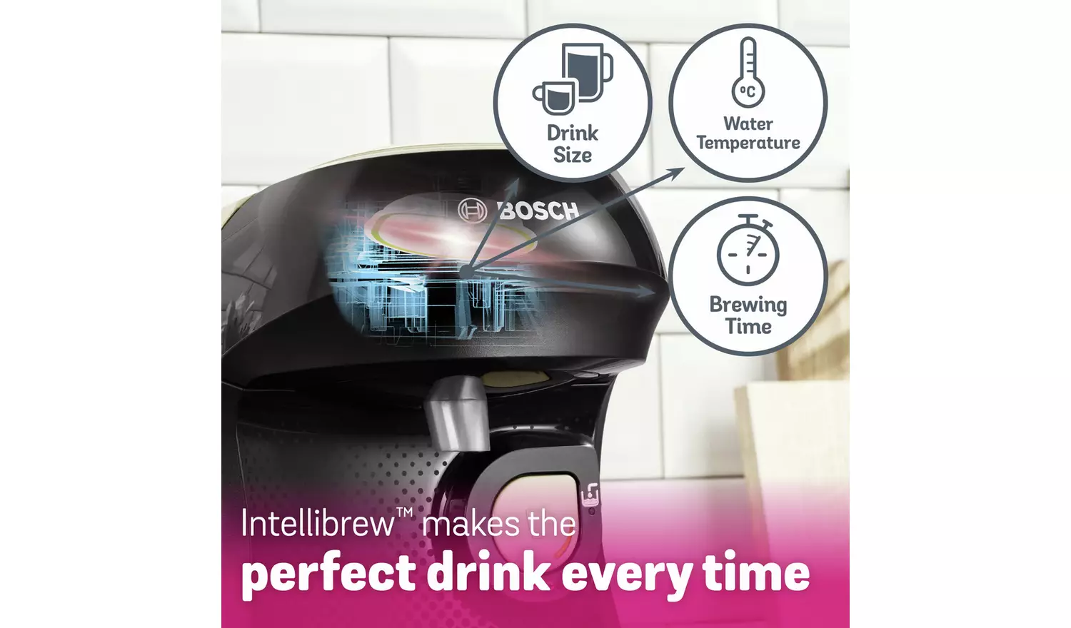 Tassimo by Bosch Happy Pod Coffee Machine - Cream